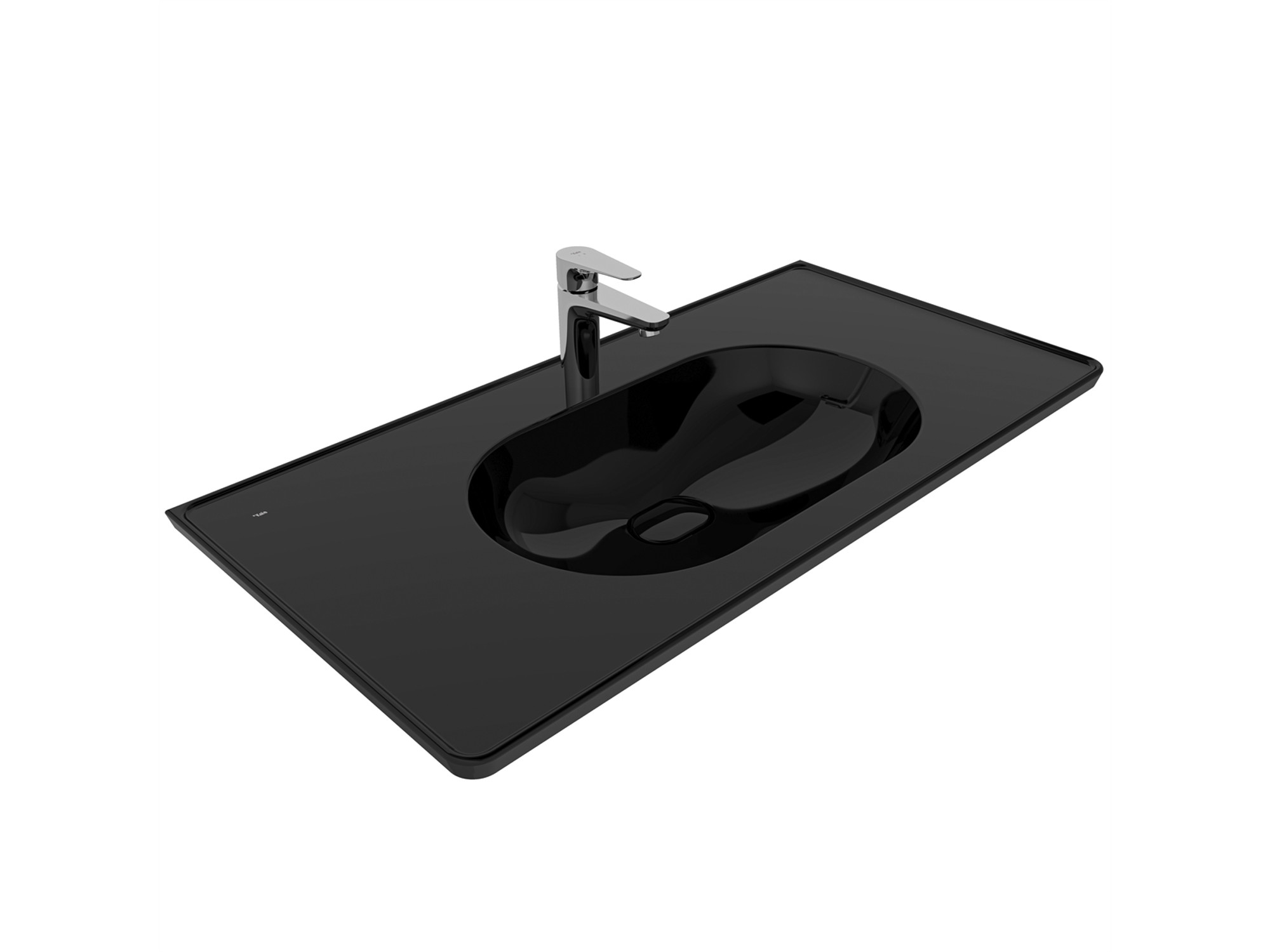 Zero 2.0 Etajerli Lavabo Siyah 100X50 cm