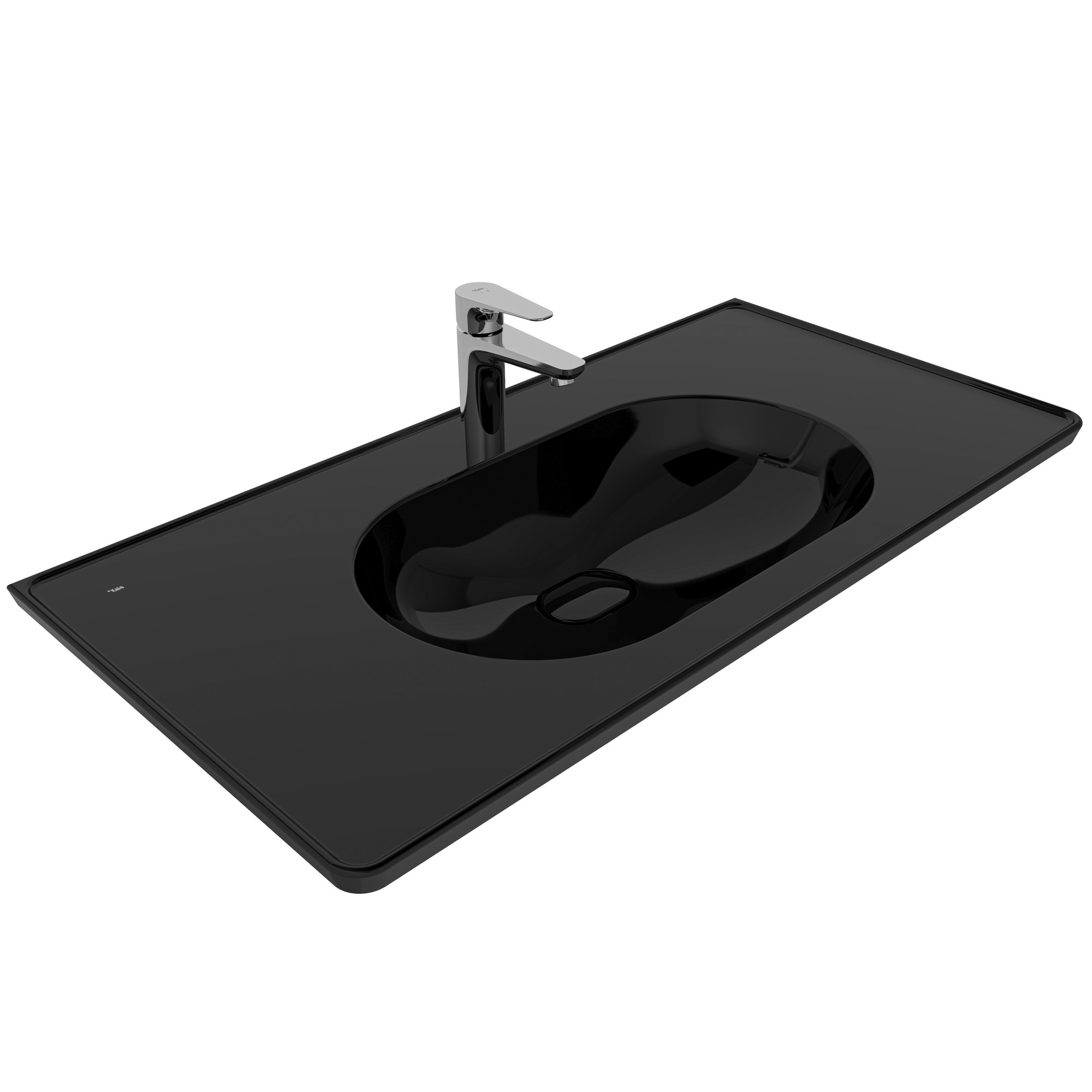 Zero 2.0 Etajerli Lavabo Siyah 100X50 cm
