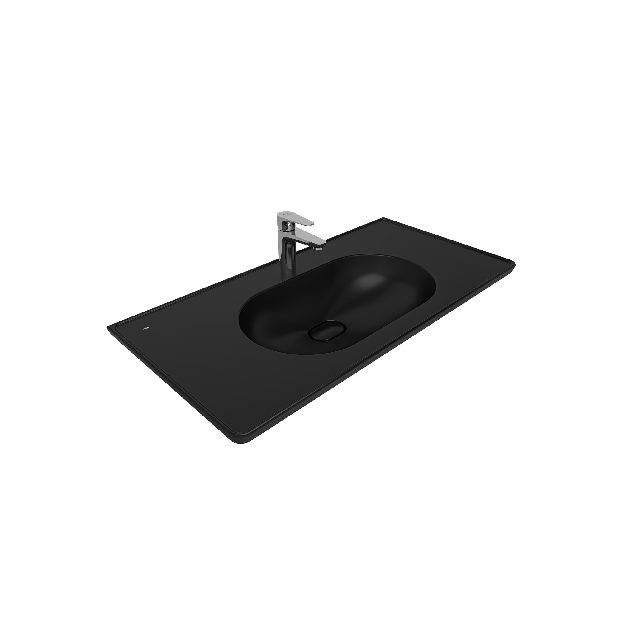 Zero 2.0 Shelf Washbasin Matte Black 100X50 cm