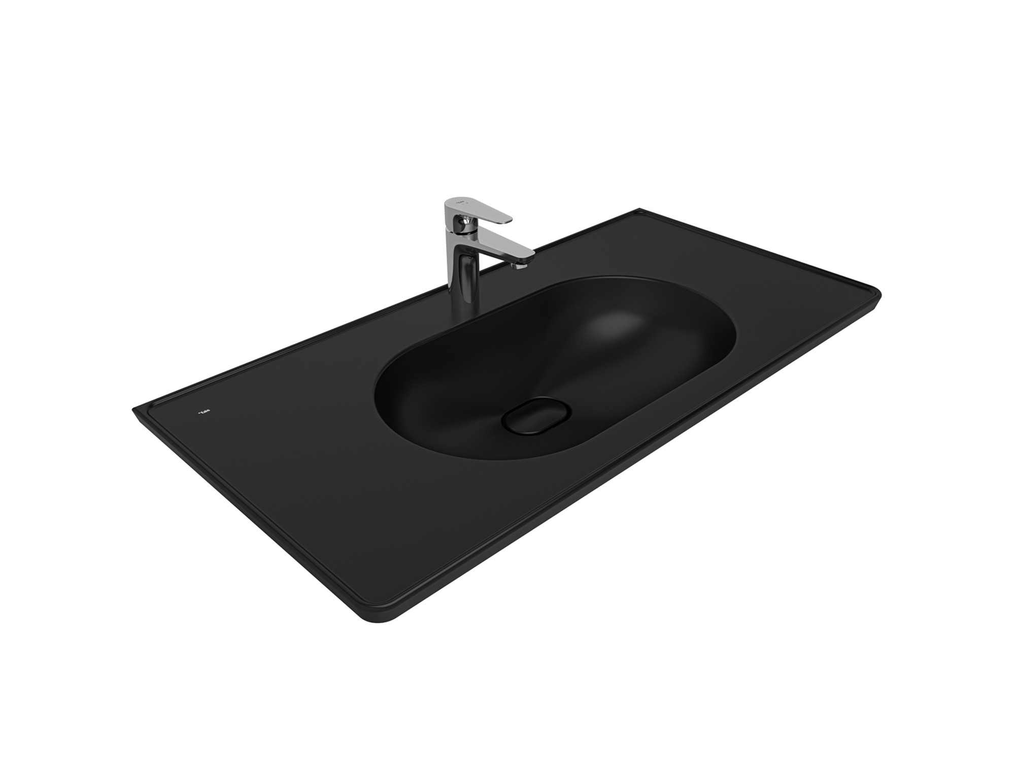 Zero 2.0 Shelf Washbasin Matte Black 100X50 cm