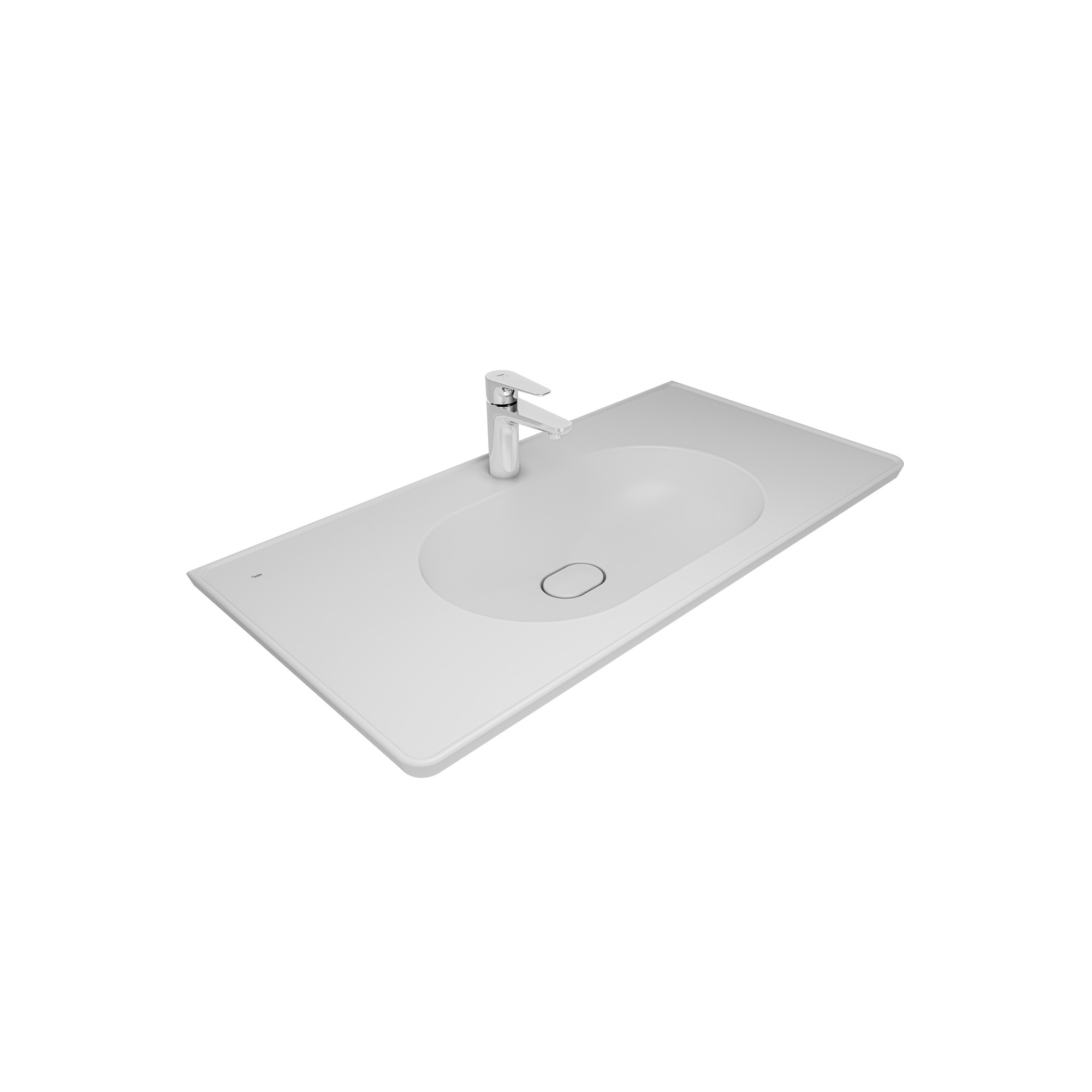 Zero 2.0 Etajerli Lavabo Mat Beyaz 100X50 cm