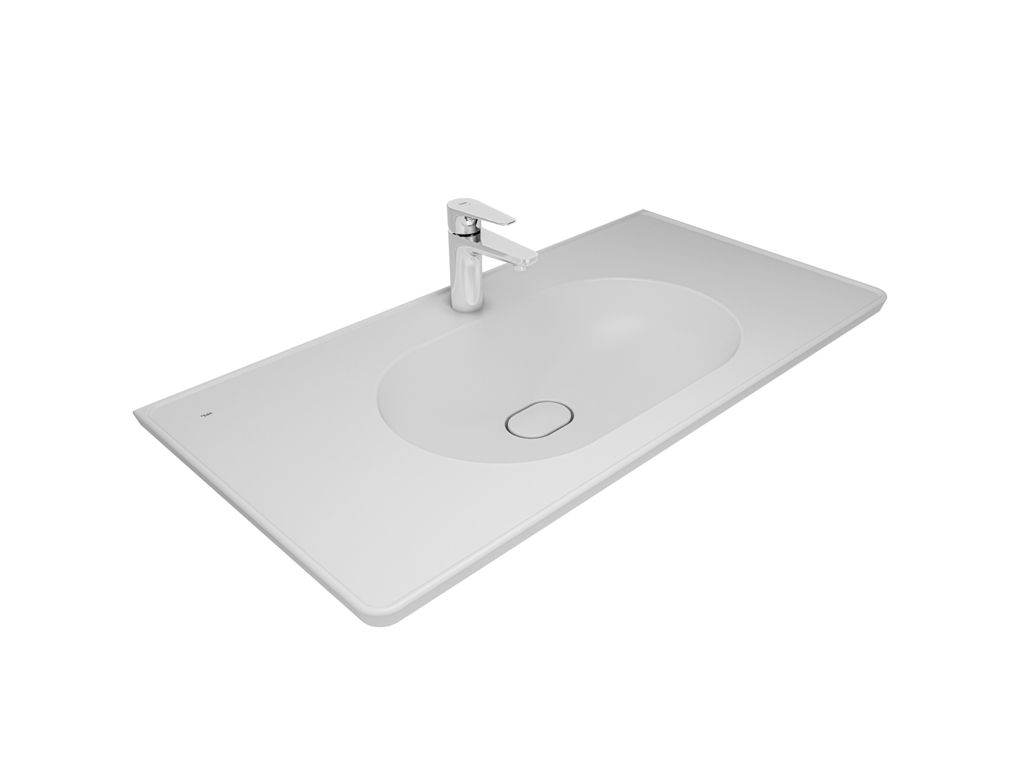 Zero 2.0 Etajerli Lavabo Mat Beyaz 100X50 cm
