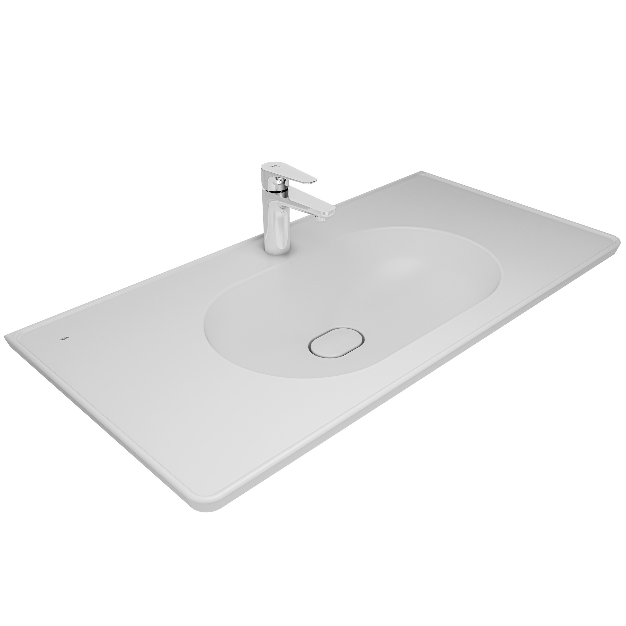 Zero 2.0 Etajerli Lavabo Mat Beyaz 100X50 cm