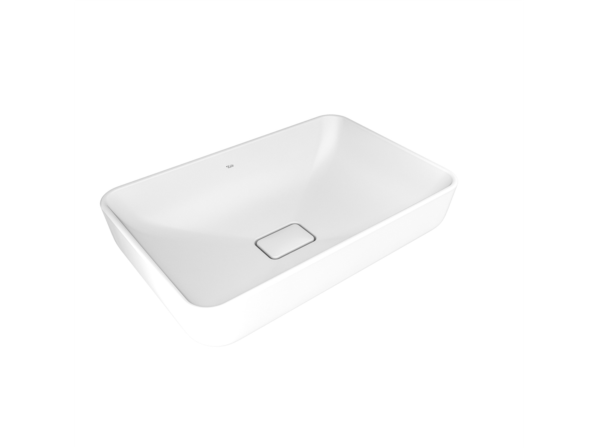 Zero 2.0 Rectangular Bowl Washbasin Matte White 60X40 cm