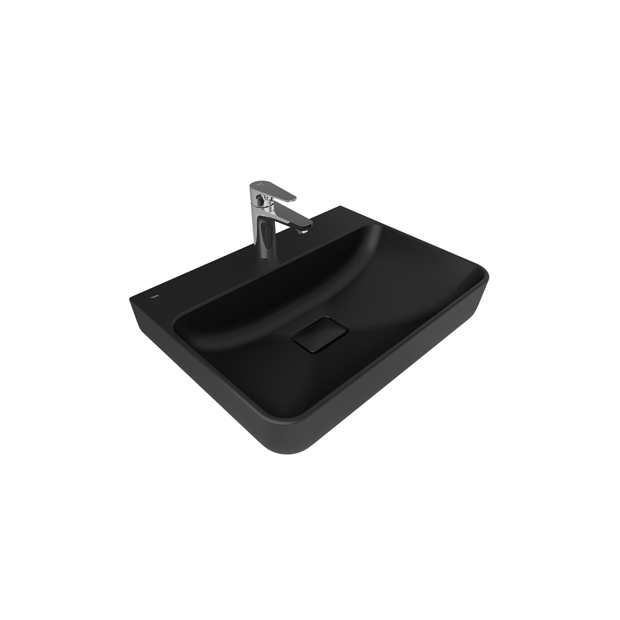 Zero 2.0 Rectangular Washbasin Black 60X45 cm