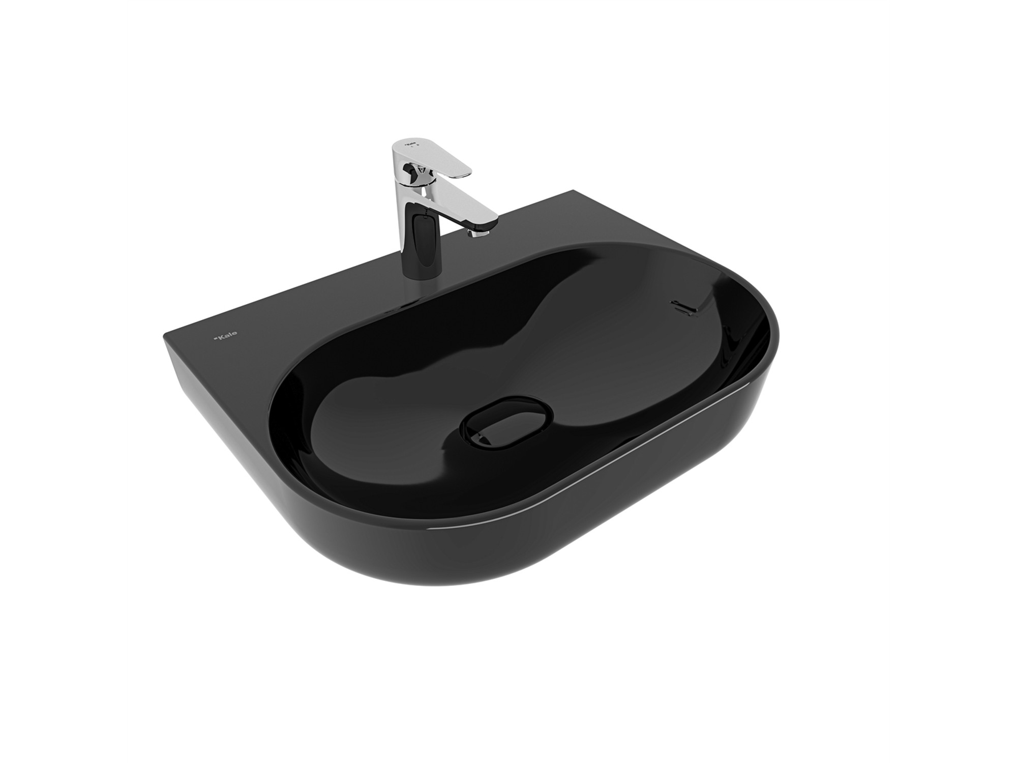 Zero 2.0 Oval Lavabo Siyah 60X45 cm