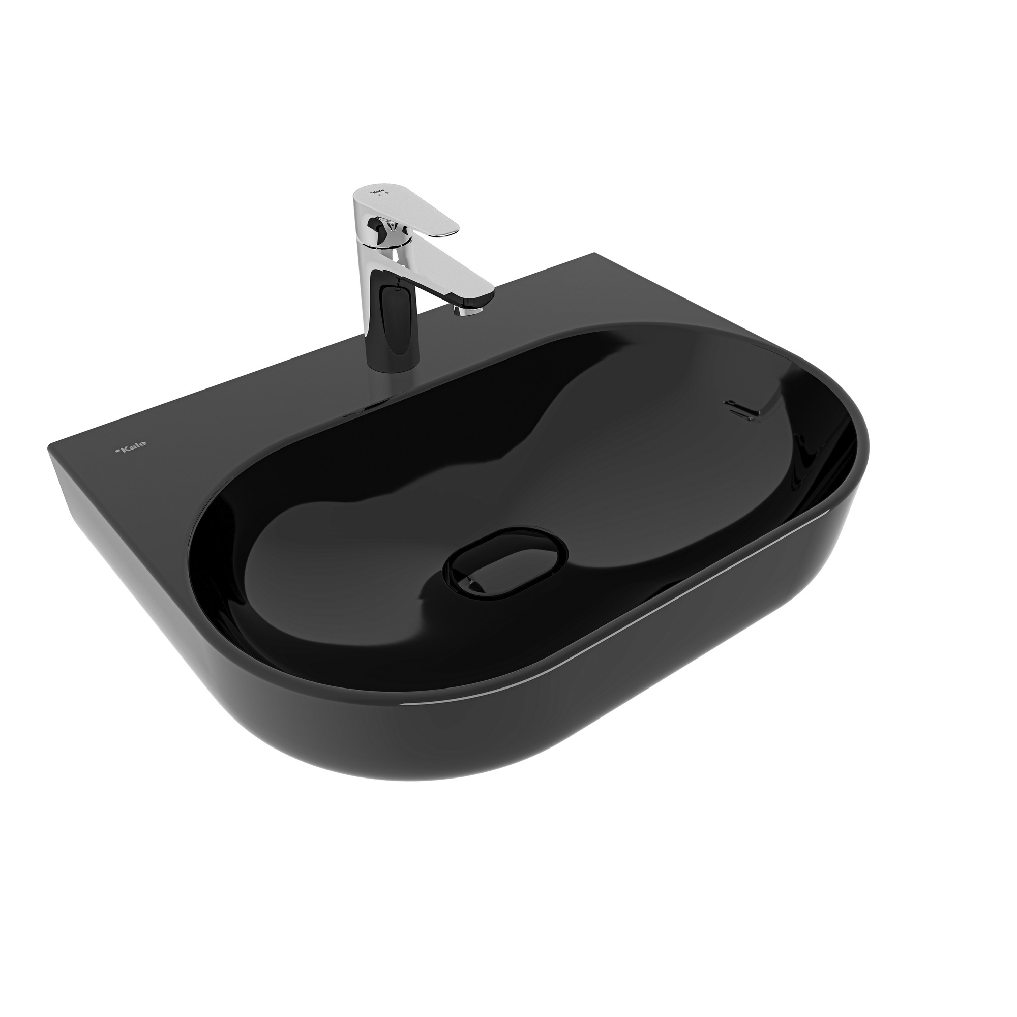 Zero 2.0 Oval Lavabo Siyah 60X45 cm