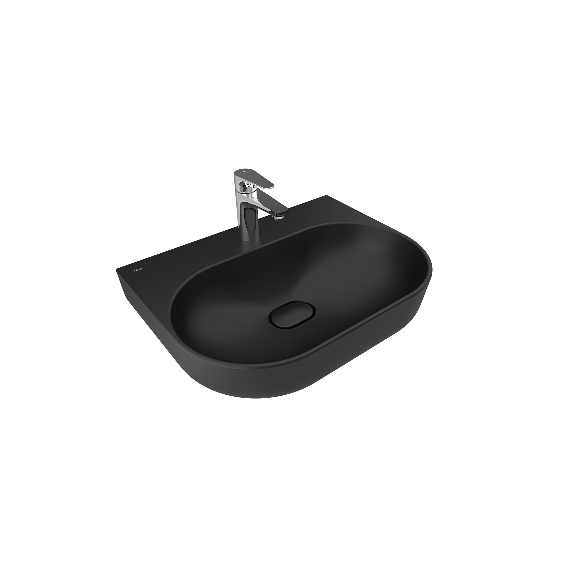 Zero 2.0 Oval Washbasin Matte Black 60X45 cm