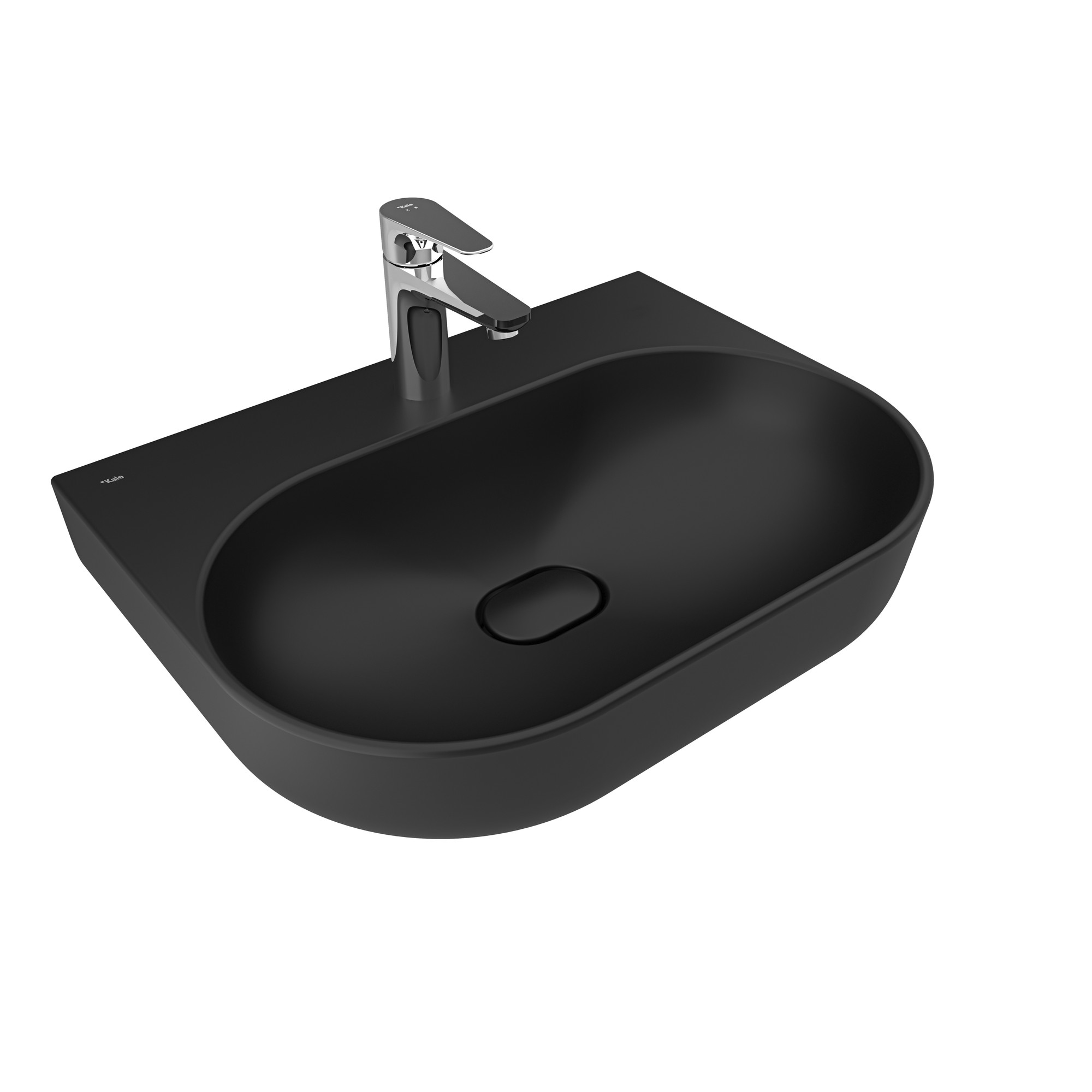 Zero 2.0 Oval Washbasin Matte Black 60X45 cm