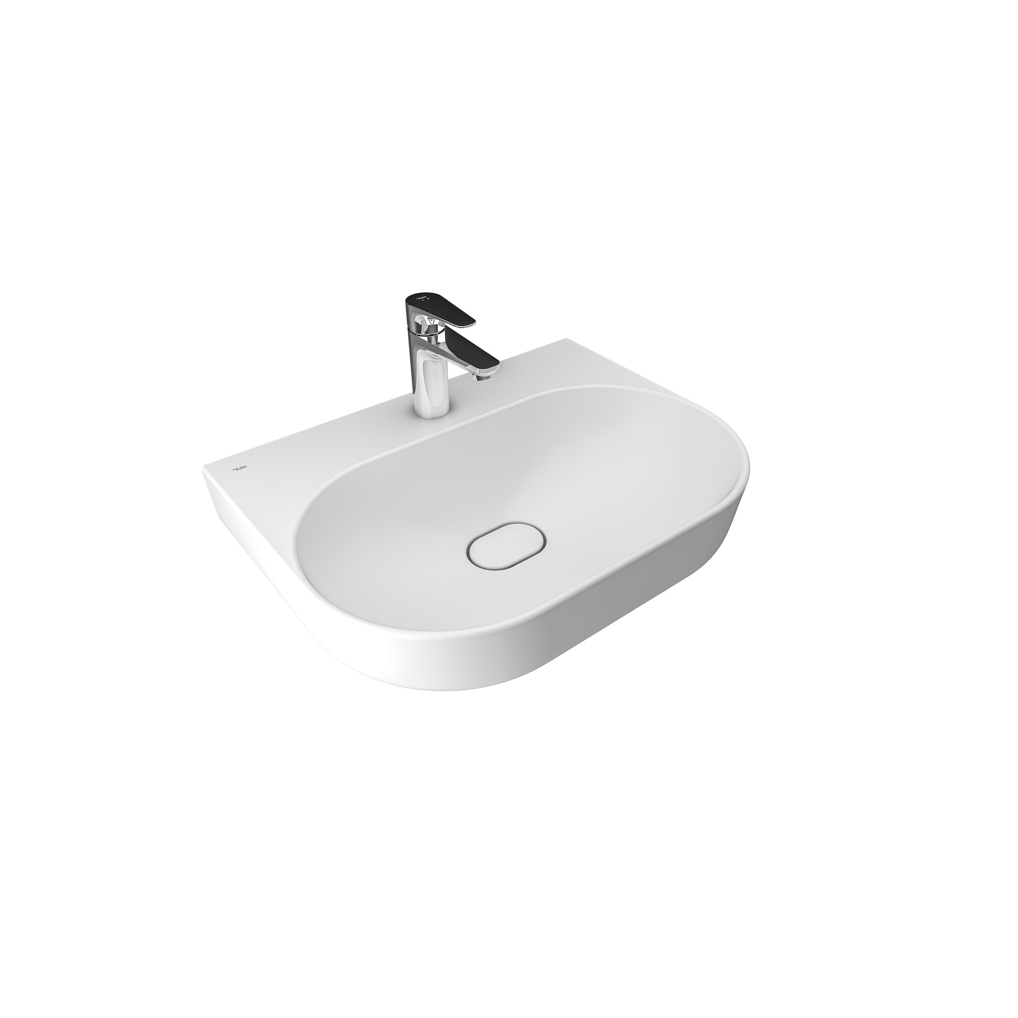 Zero 2.0 Oval Lavabo Mat Beyaz 60X45 cm