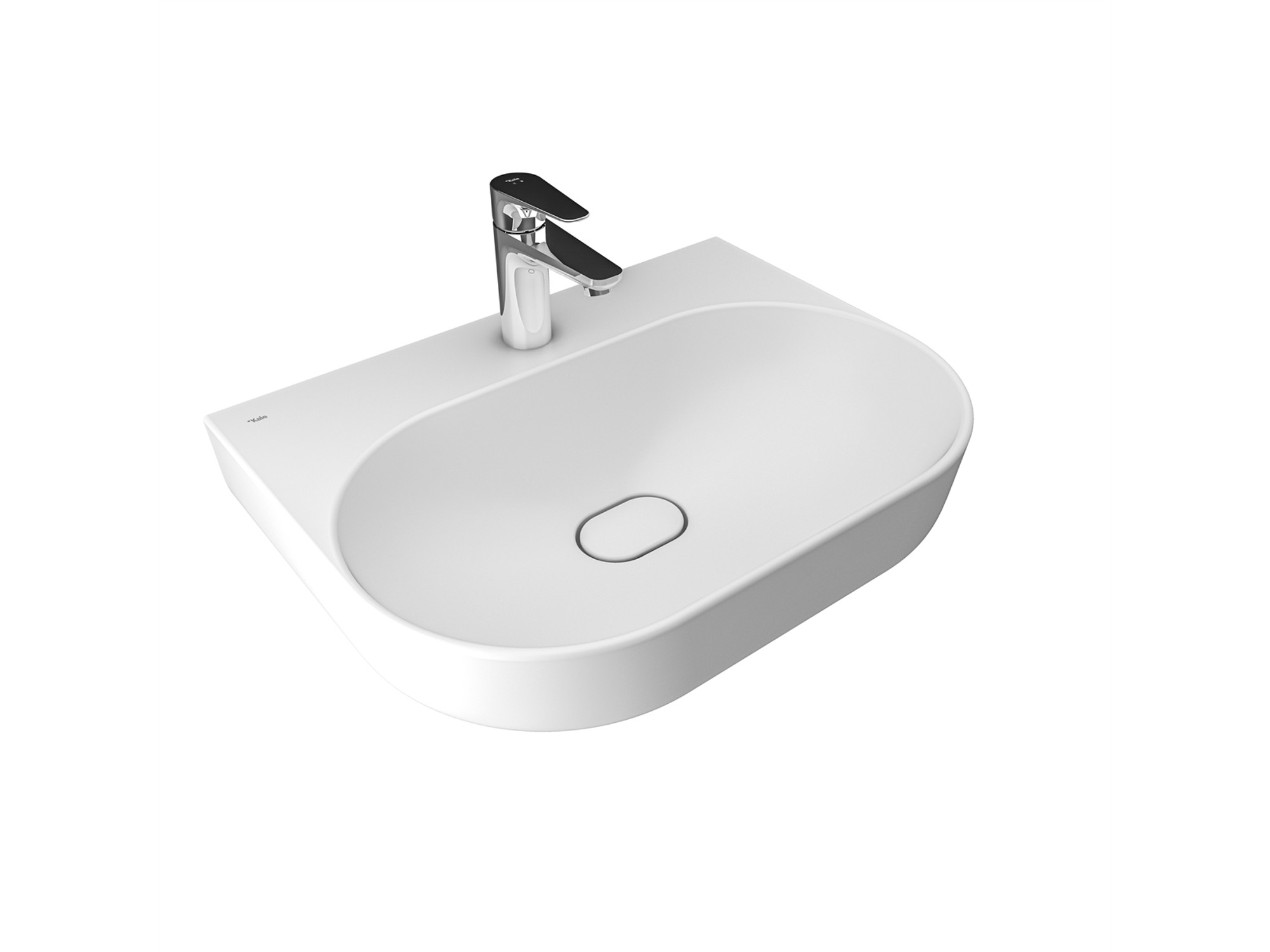 Zero 2.0 Oval Lavabo Mat Beyaz 60X45 cm