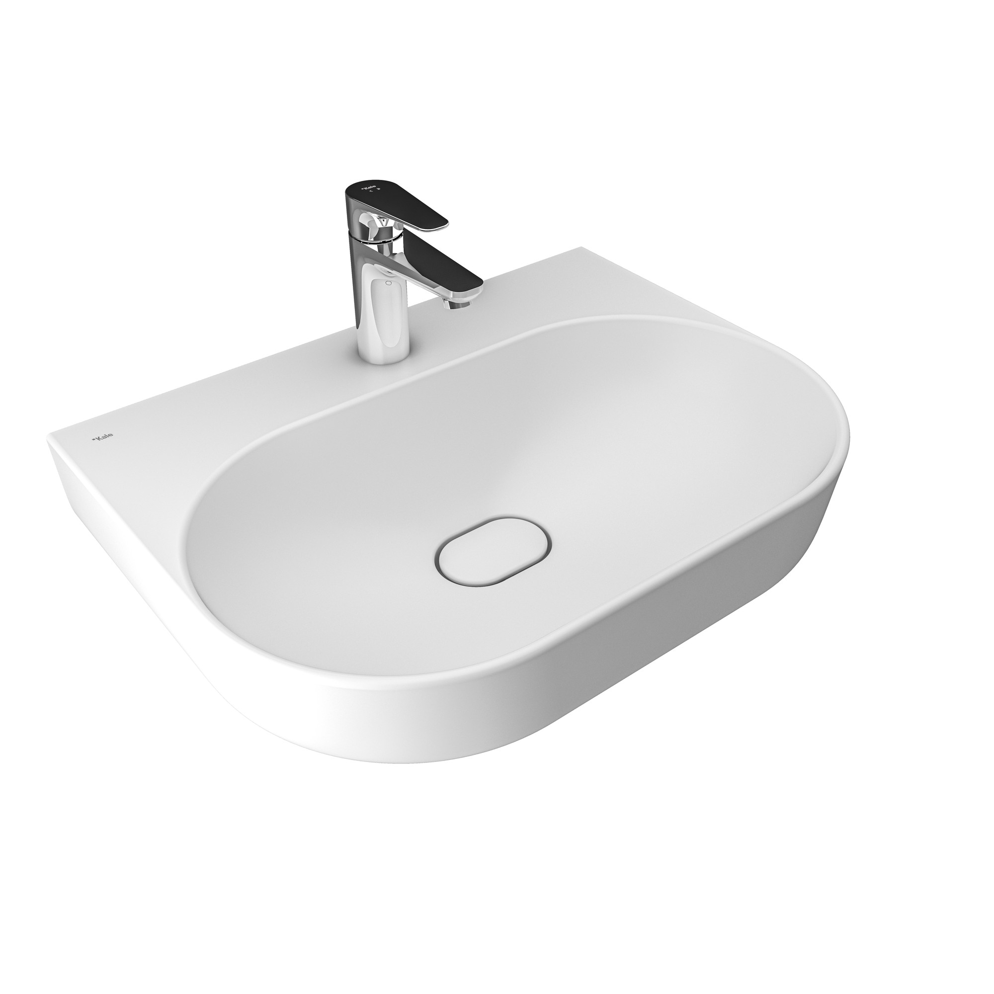 Zero 2.0 Oval Lavabo Mat Beyaz 60X45 cm