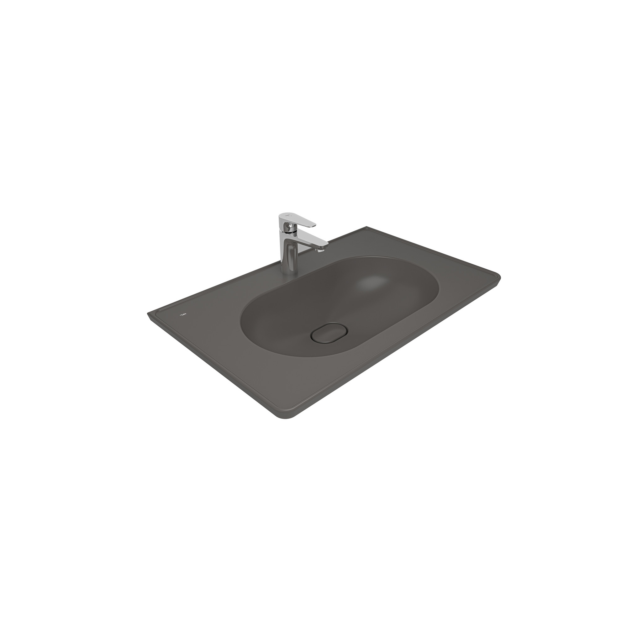 Zero 2.0 Shelf Washbasin Matte Anthracite Grey 80X50 cm