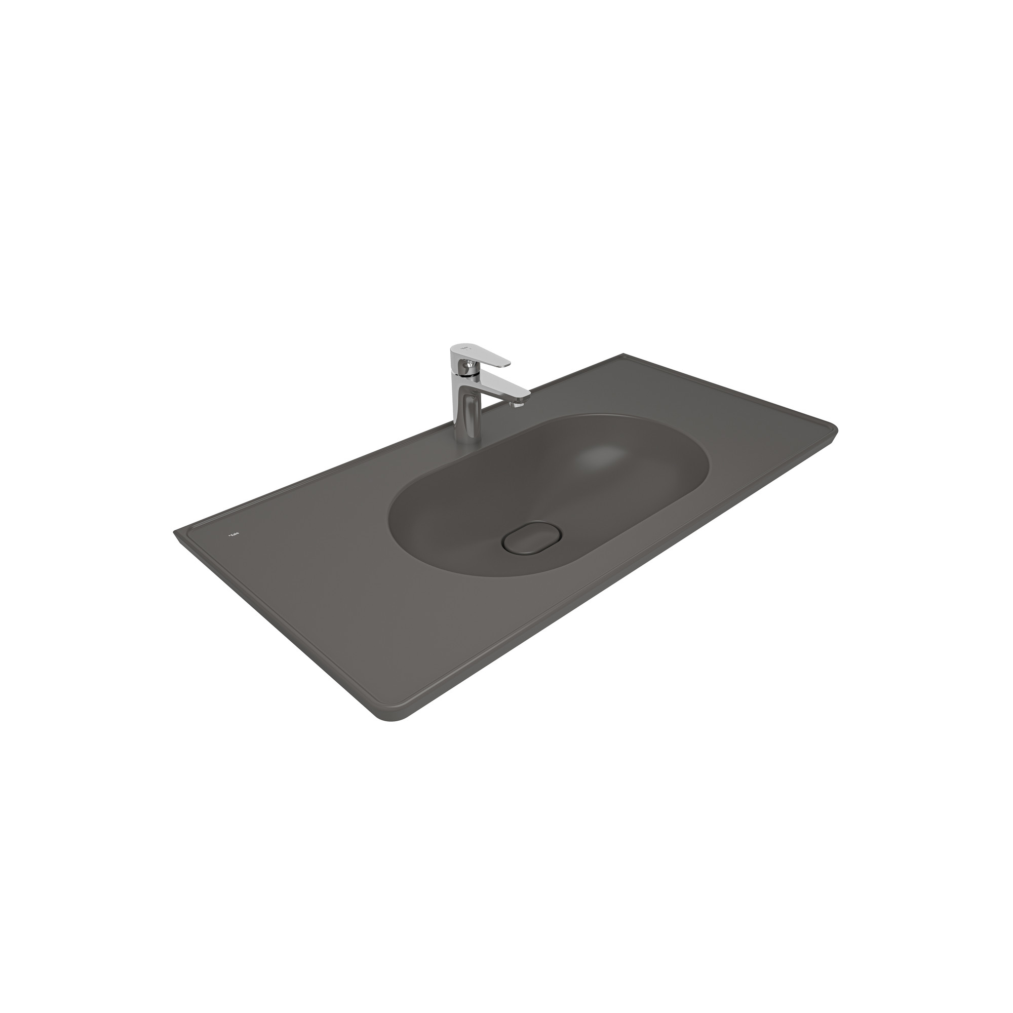 Zero 2.0 Etajerli Lavabo Mat Antrasit Gri 100X50 cm