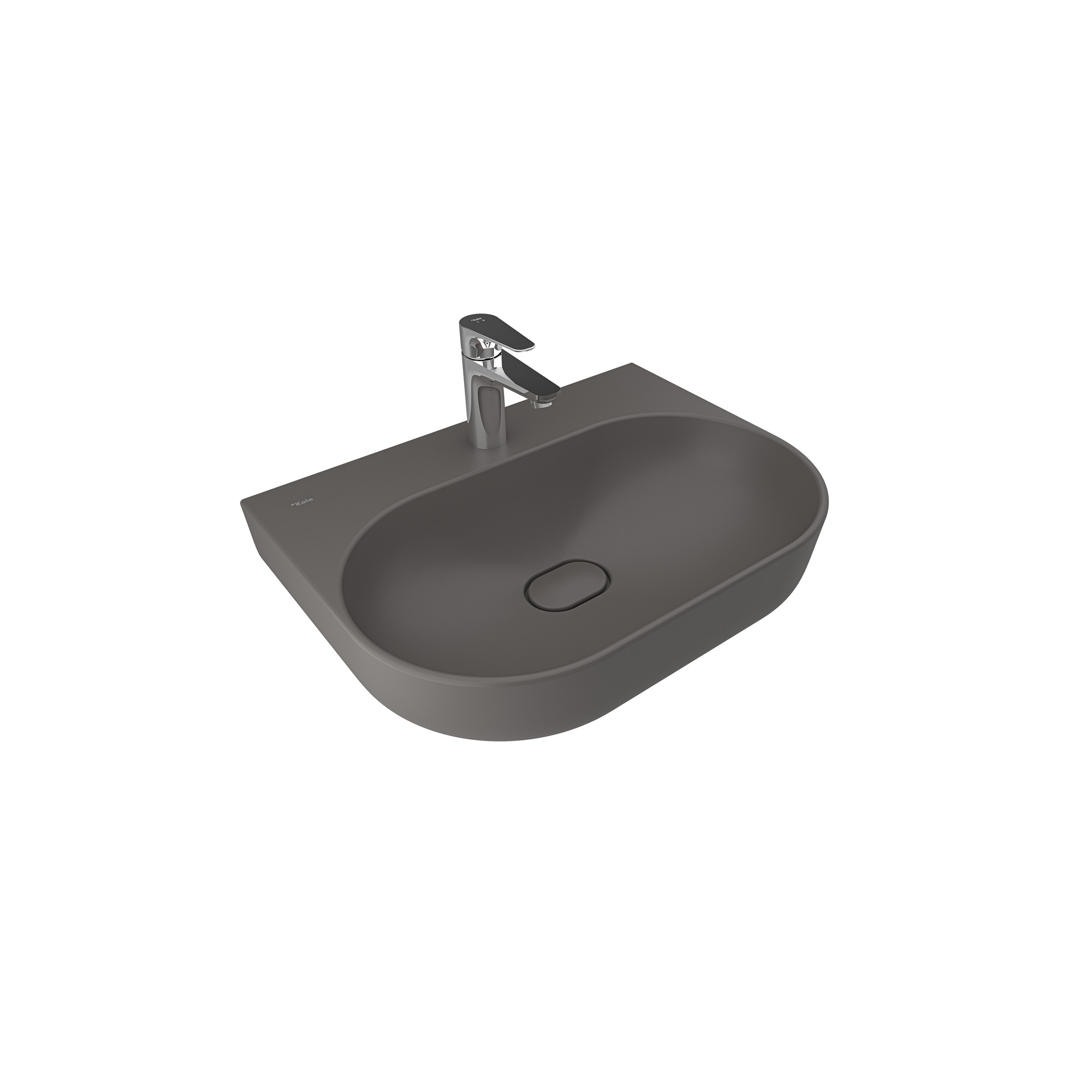 Zero 2.0 Oval Lavabo Mat Antrasit Gri 60X45 cm