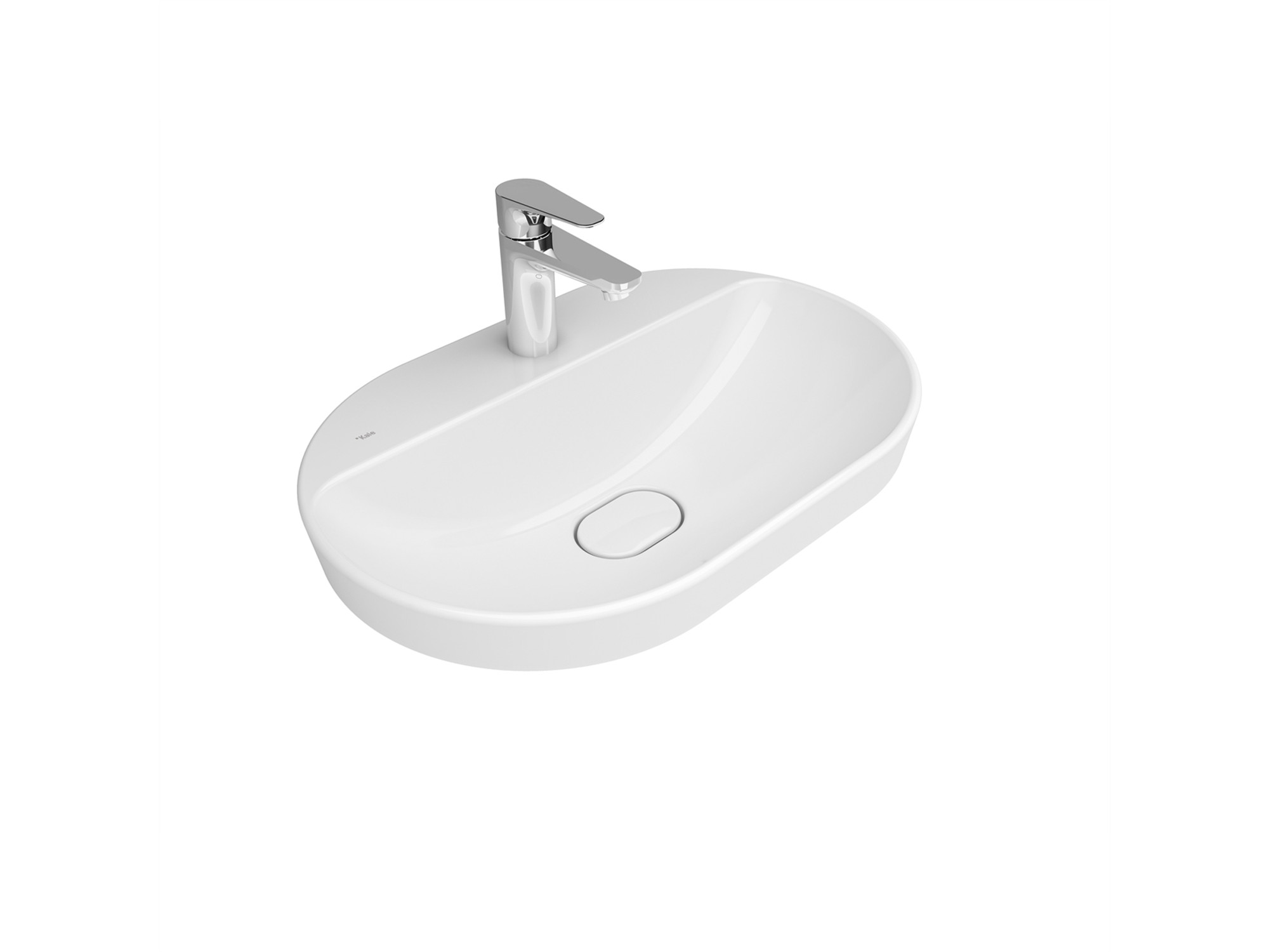 Zero 2.0 Semi Recessed Oval Washbasin 60X40 Cm