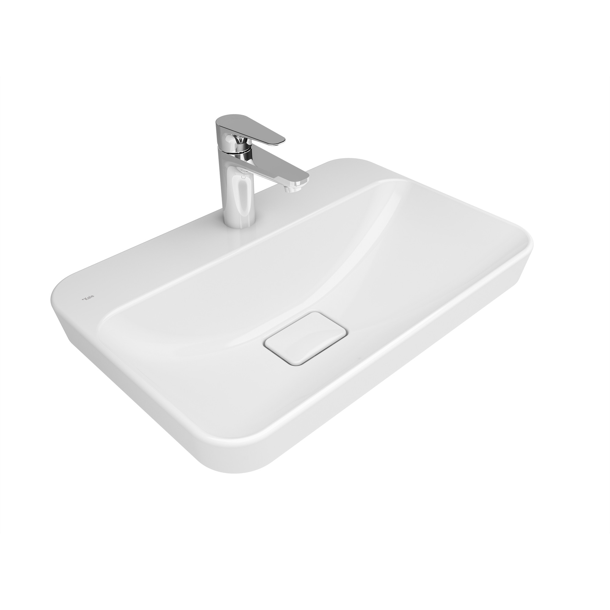 Zero 2.0 Semi Recessed Rectangular Washbasin 60X40 Cm