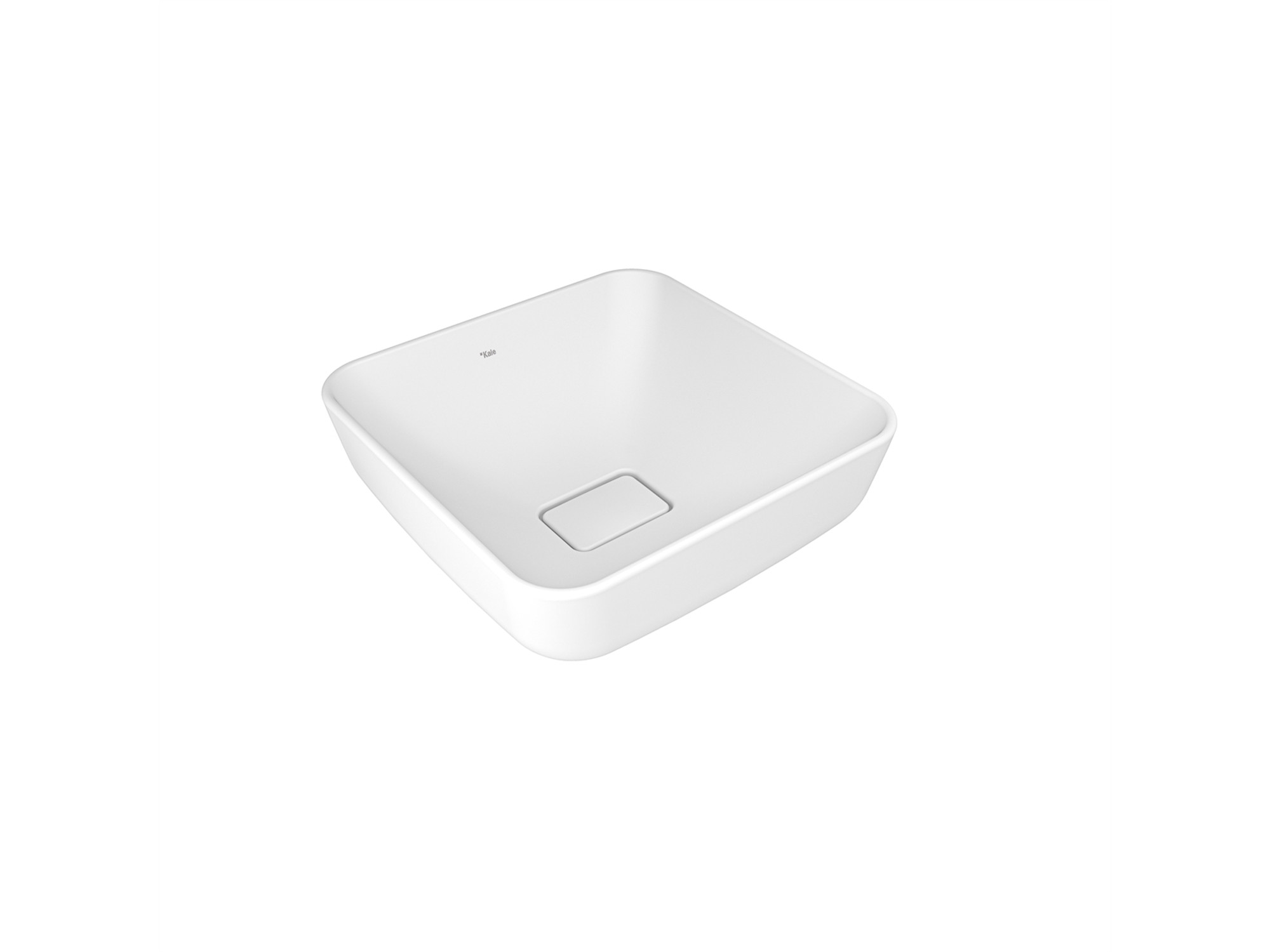 Zero 2.0 Square Bowl Washbasin Matte White 40X40 cm