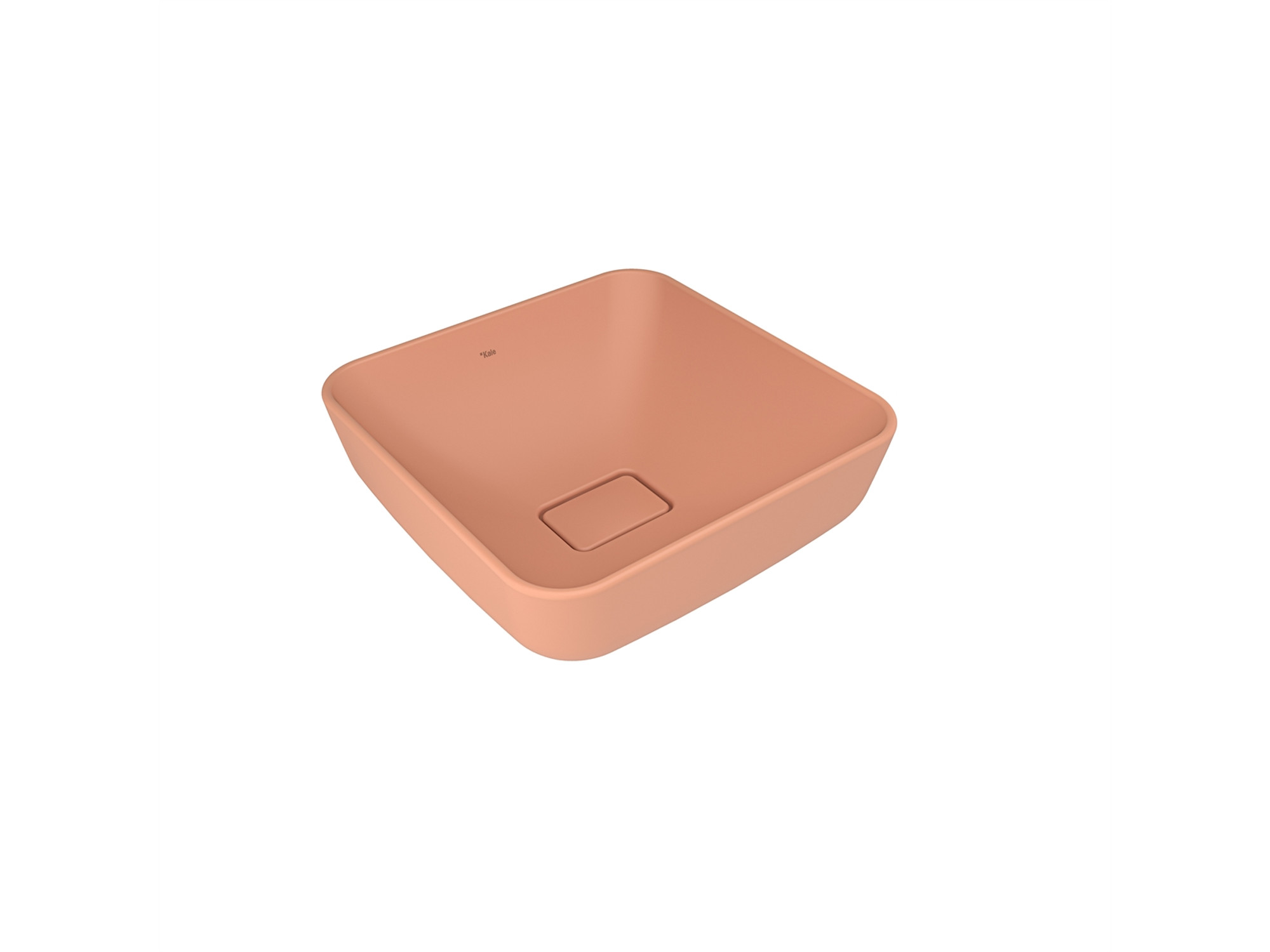 Zero 2.0 Square Bowl Washbasin Matte Peach 40X40 cm