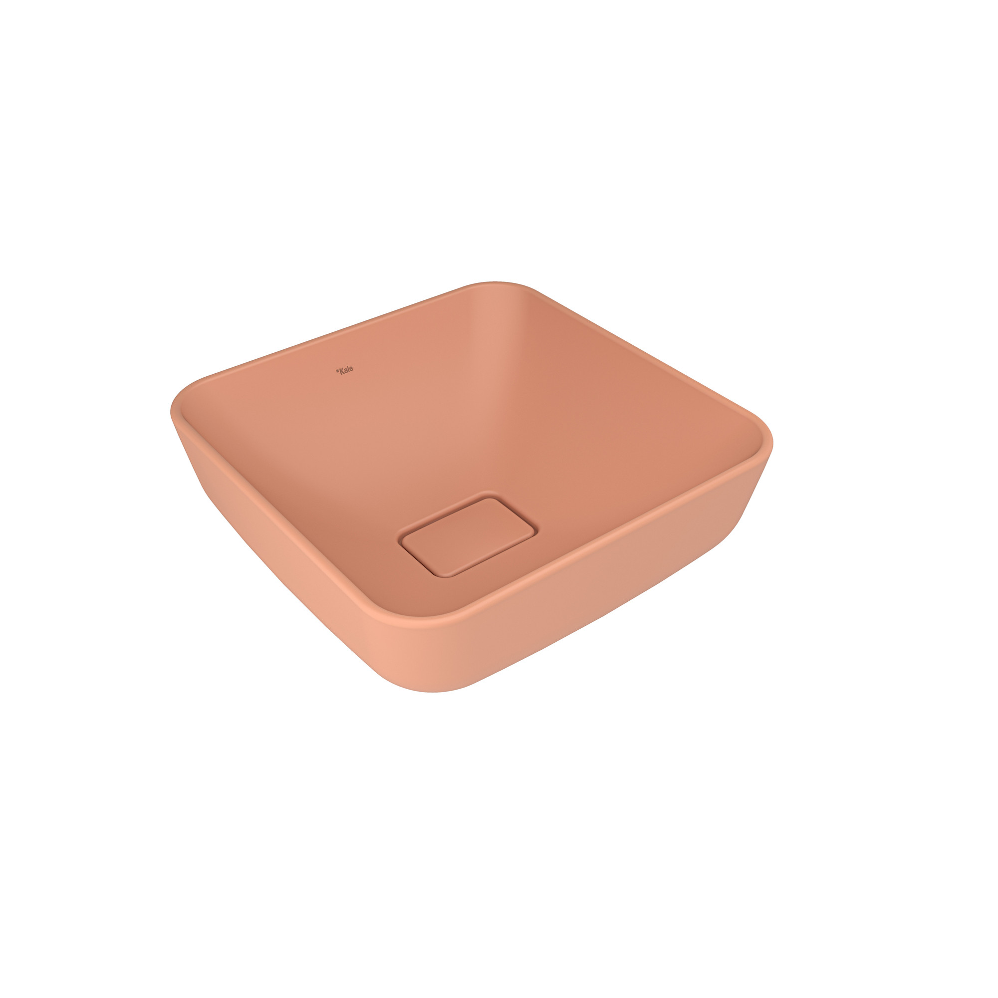 Zero 2.0 Square Bowl Washbasin Matte Peach 40X40 cm