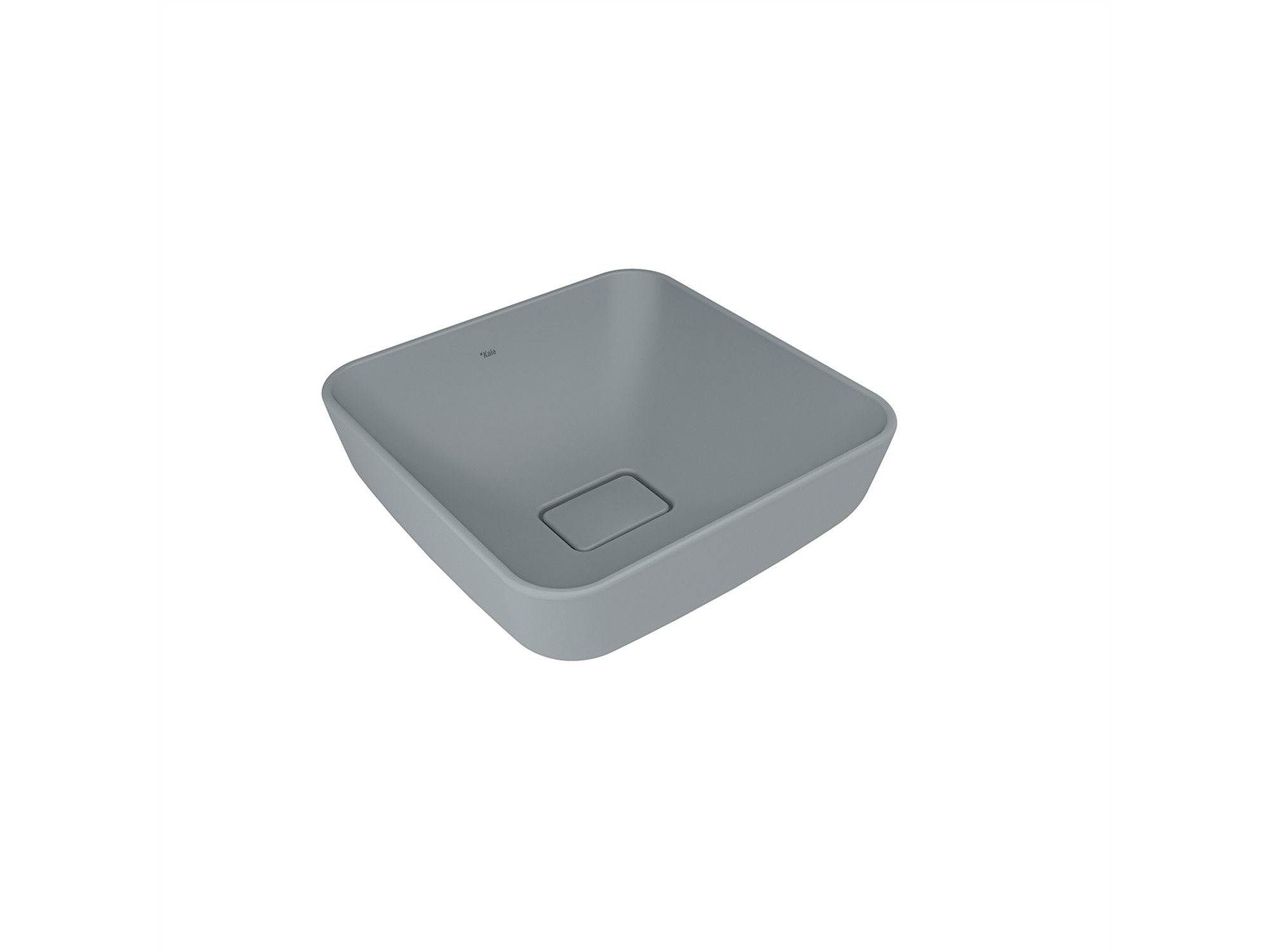 Zero 2.0 Square Bowl Washbasin Matte Stone Grey 40X40 cm