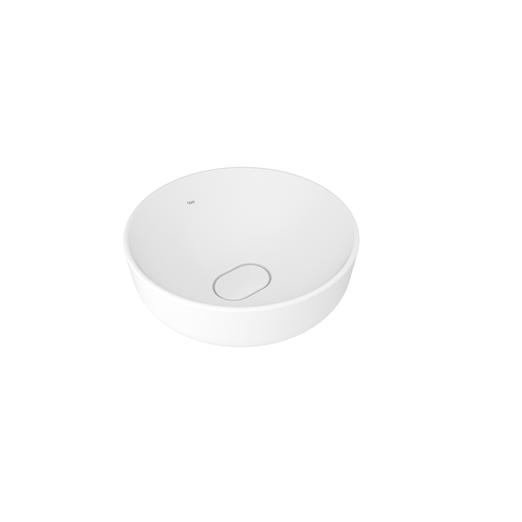 Zero 2.0 Round Bowl Washbasin Matte White 40X40 cm
