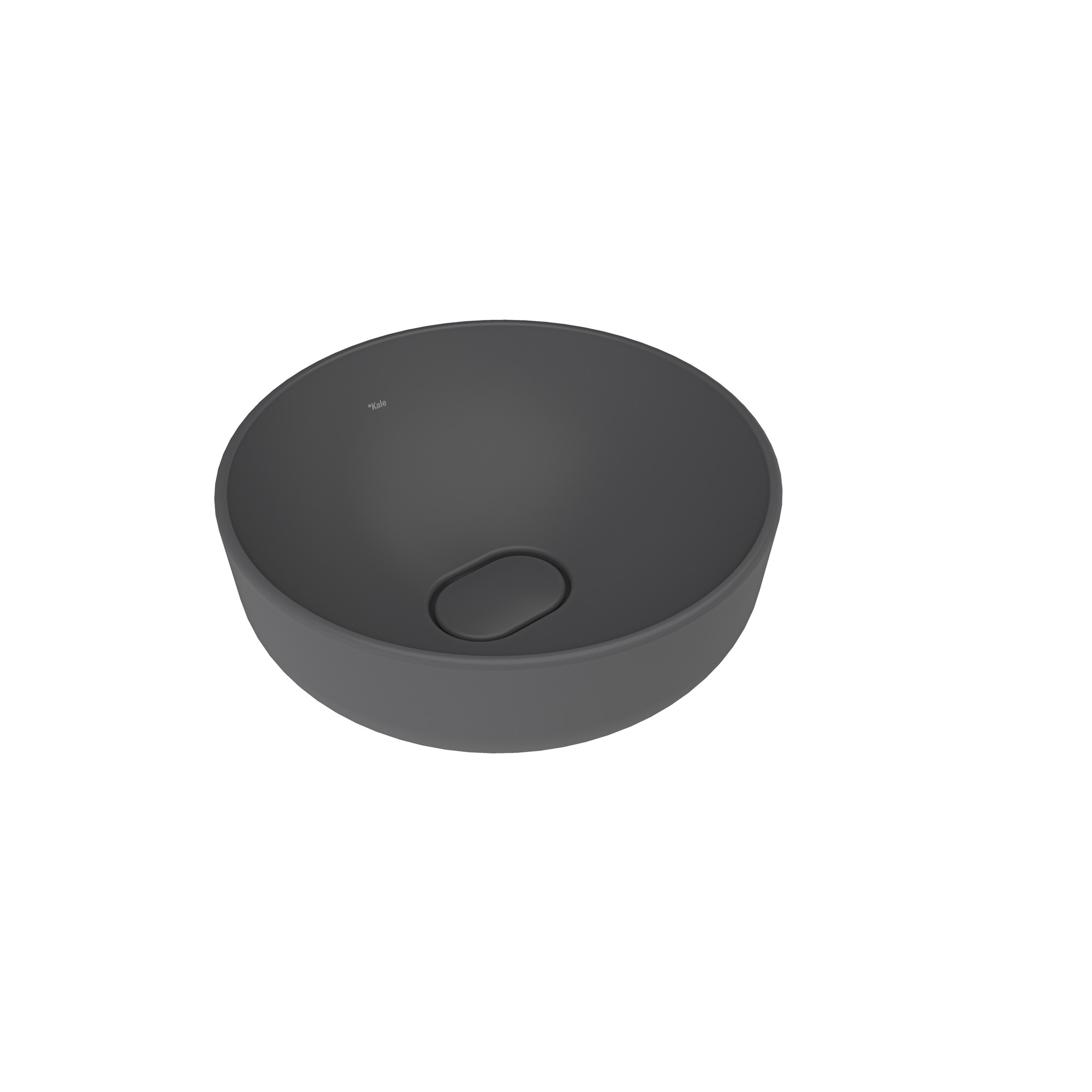 Zero 2.0 Round Bowl Washbasin Matte Anthracite Grey 40X40 cm