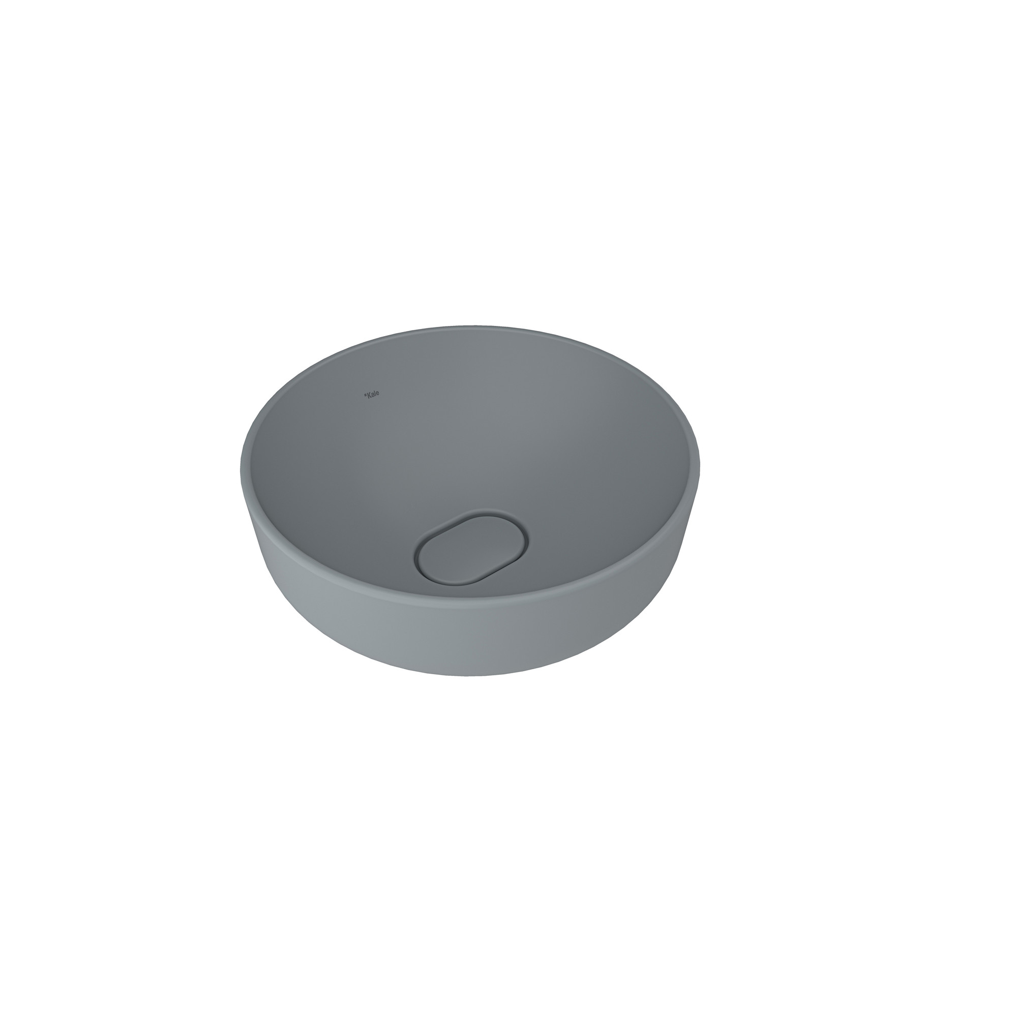 Zero 2.0 Round Bowl Washbasin Matte Stone Grey 40X40 cm