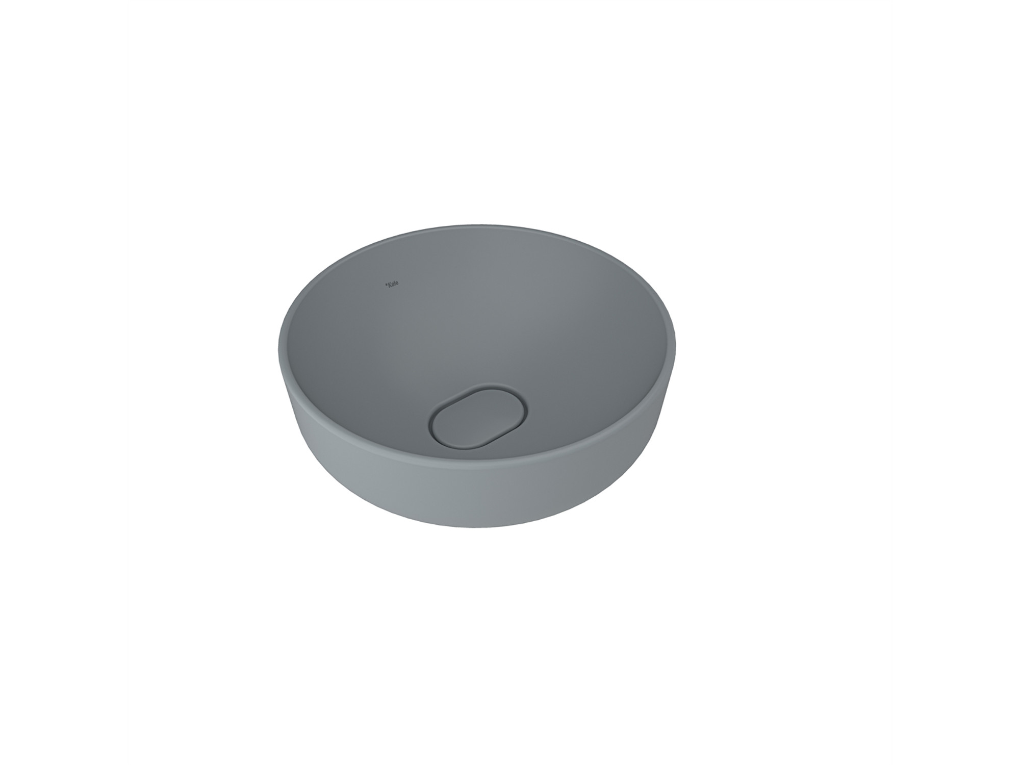 Zero 2.0 Round Bowl Washbasin Matte Stone Grey 40X40 cm