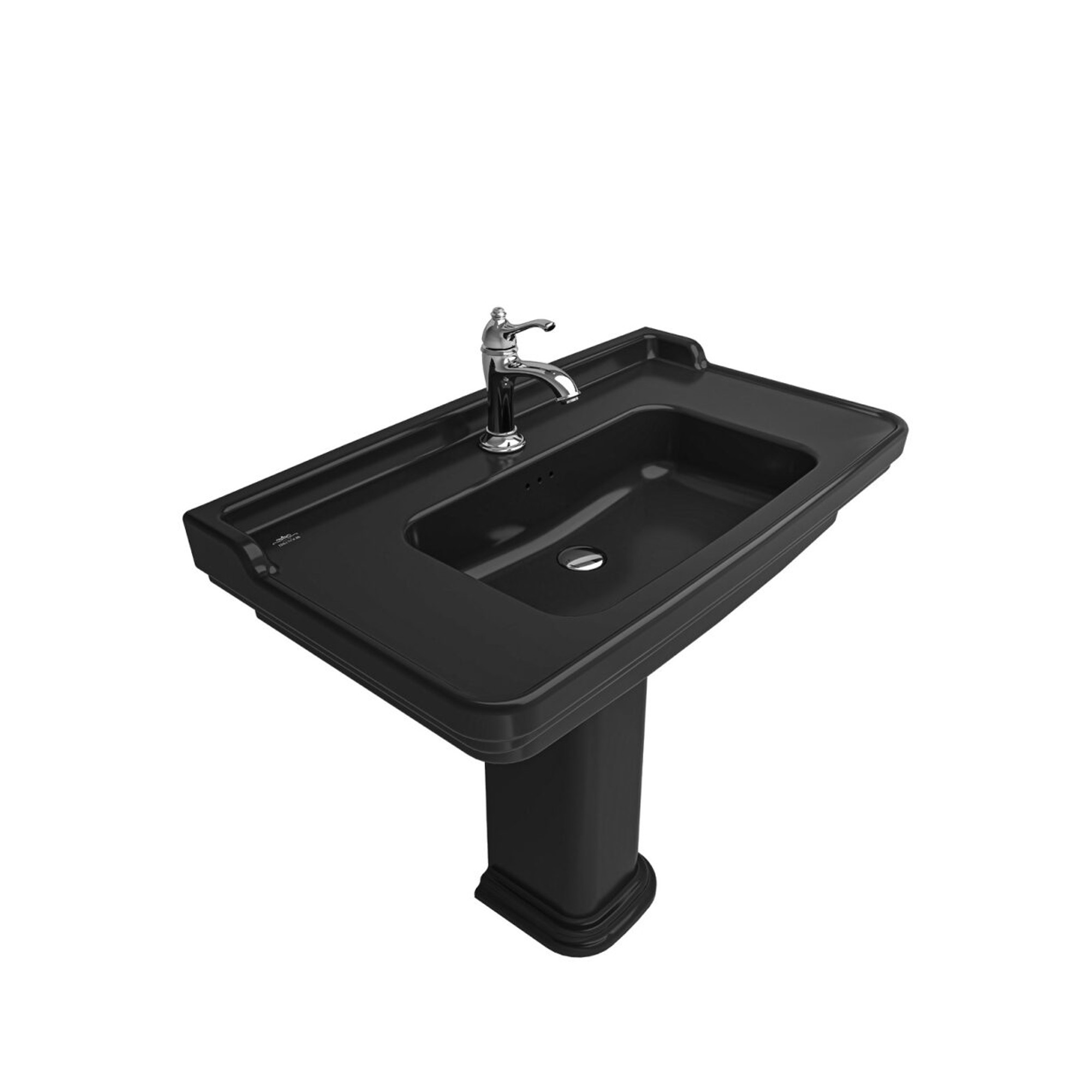 Edilcuoghi Shelf Washbasin Black 90x50cm