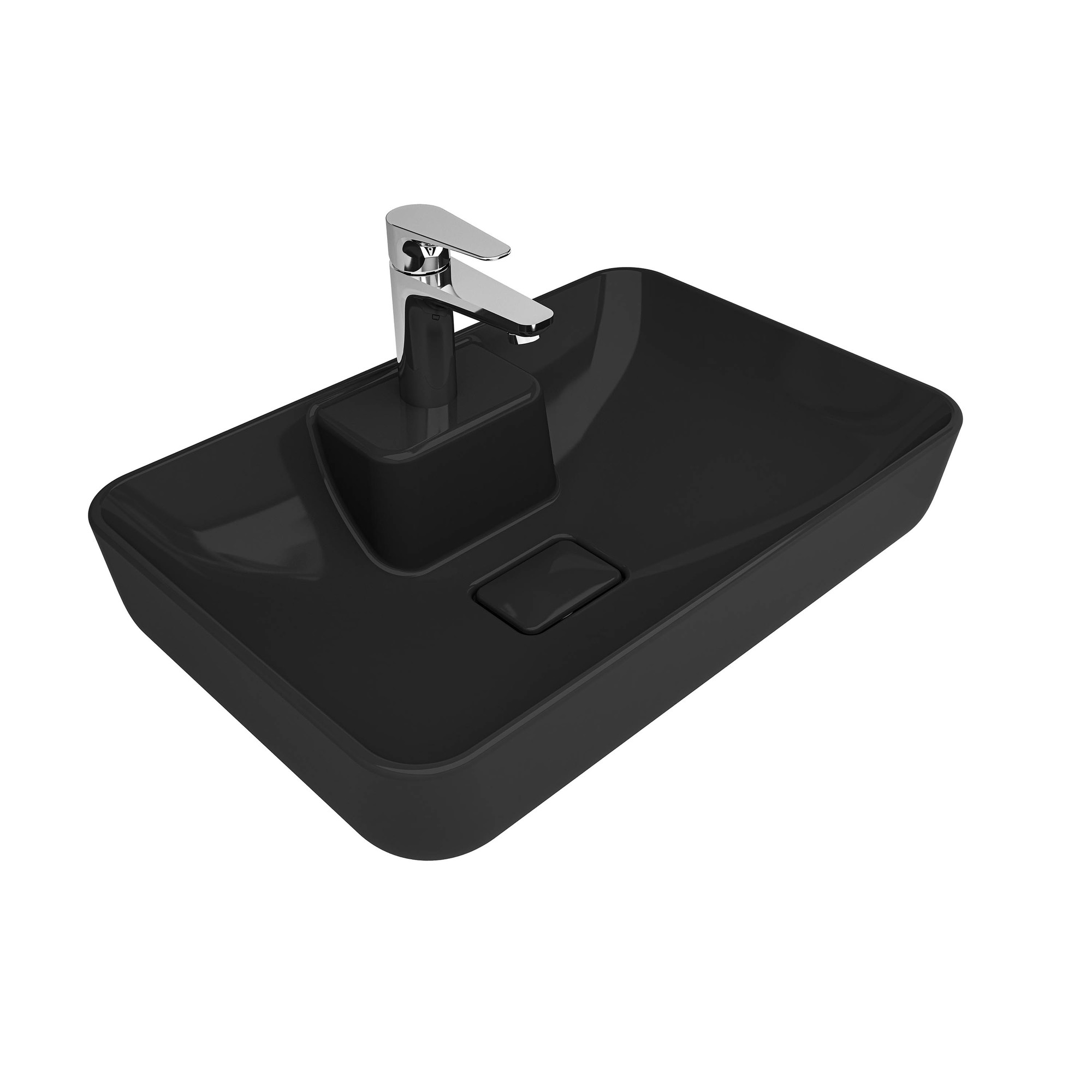 Zero 2.0 Island Rectangle Bowl Washbasin Black 60x40