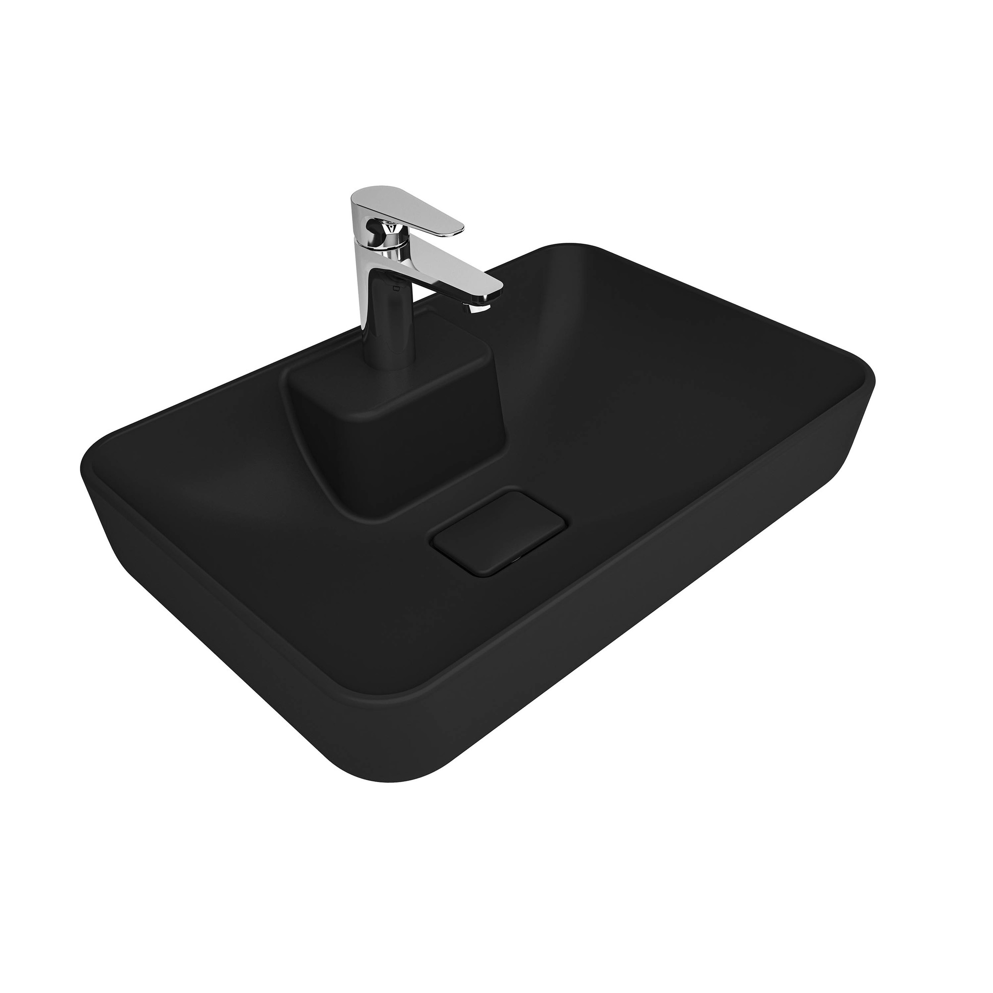 Zero 2.0 Island Rectangle Bowl Washbasin Matte Black 60x40