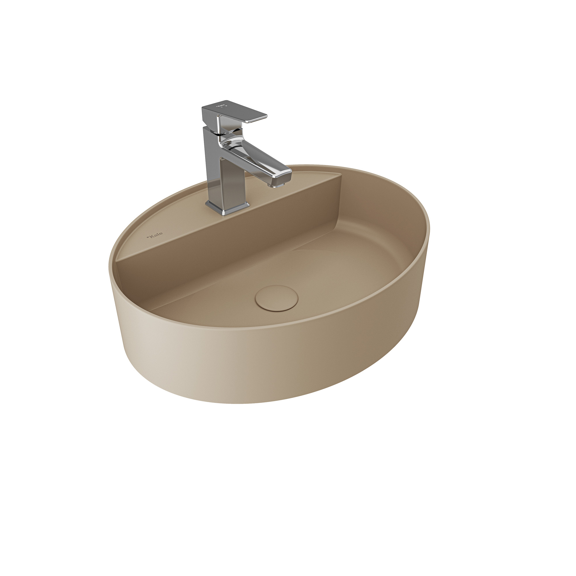 Smartedge Oval Washbasin Matte Latte 40X50 cm