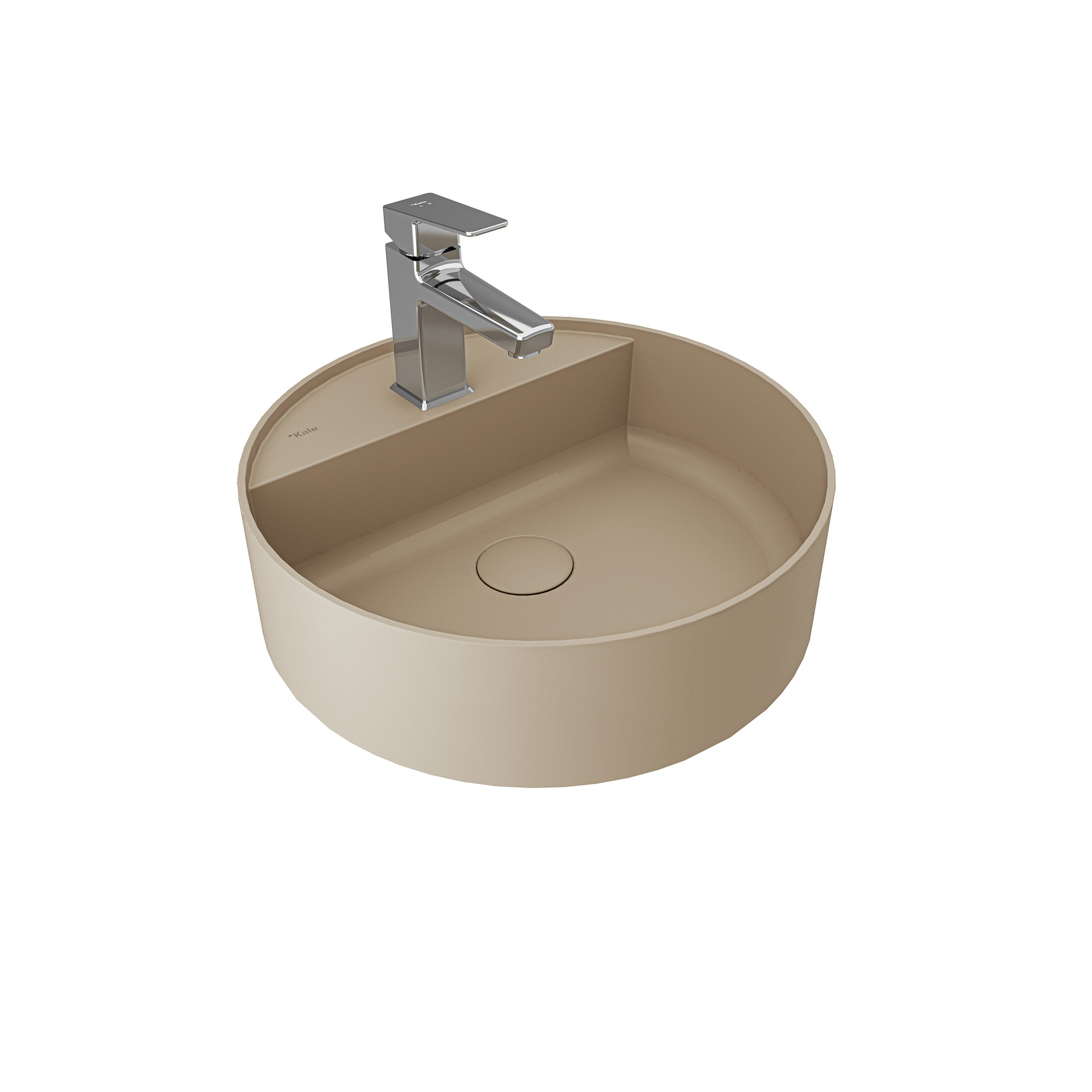 Smartedge Round Washbasin Matte Latte Ø45