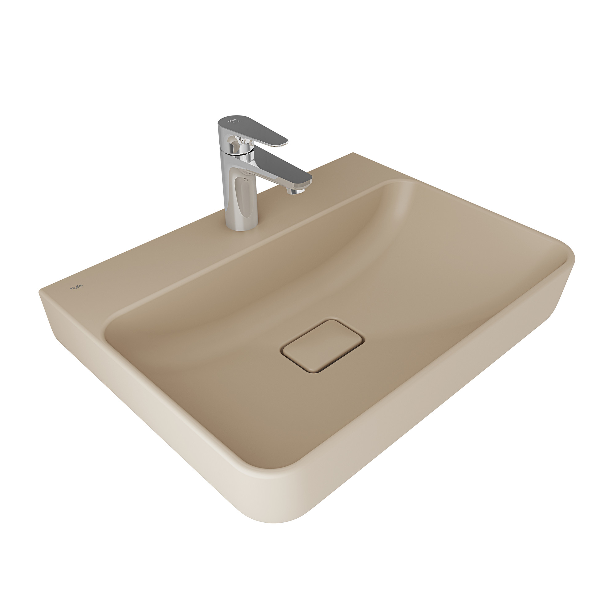 Zero 2.0 Oval Bowl Washbasin Matte Latte 60X40 cm