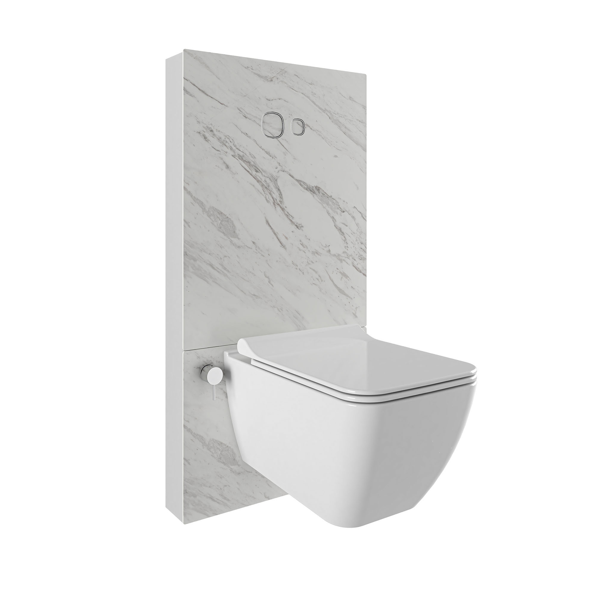 Trono Wall Front Cistern Kalesinterflex Wall Hung WC Pallisandro 3/6L