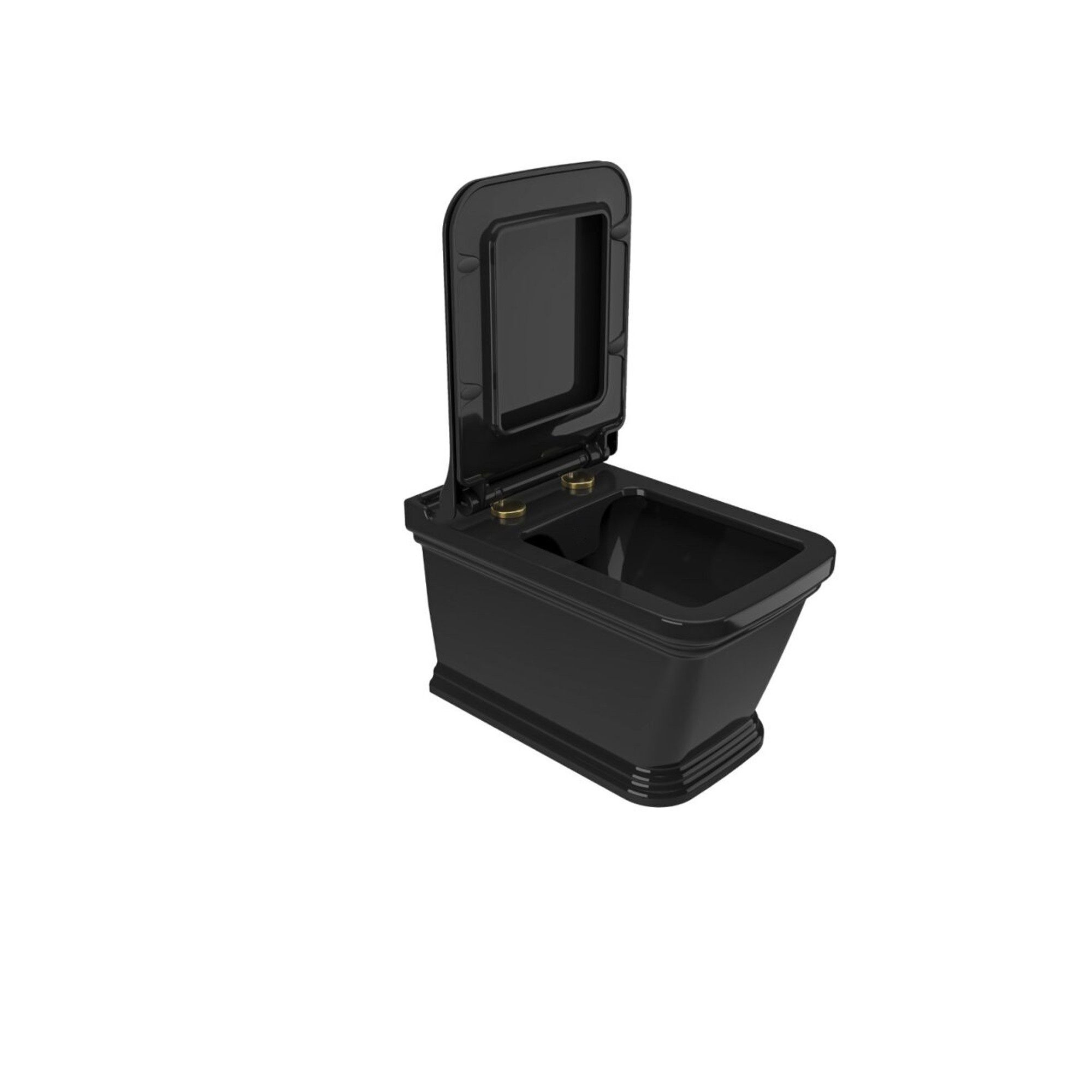 Edilcuoghi Smart Rimless Wallhung WC With Bidet Function + Ultra Slim Smart Cover Black-Gold