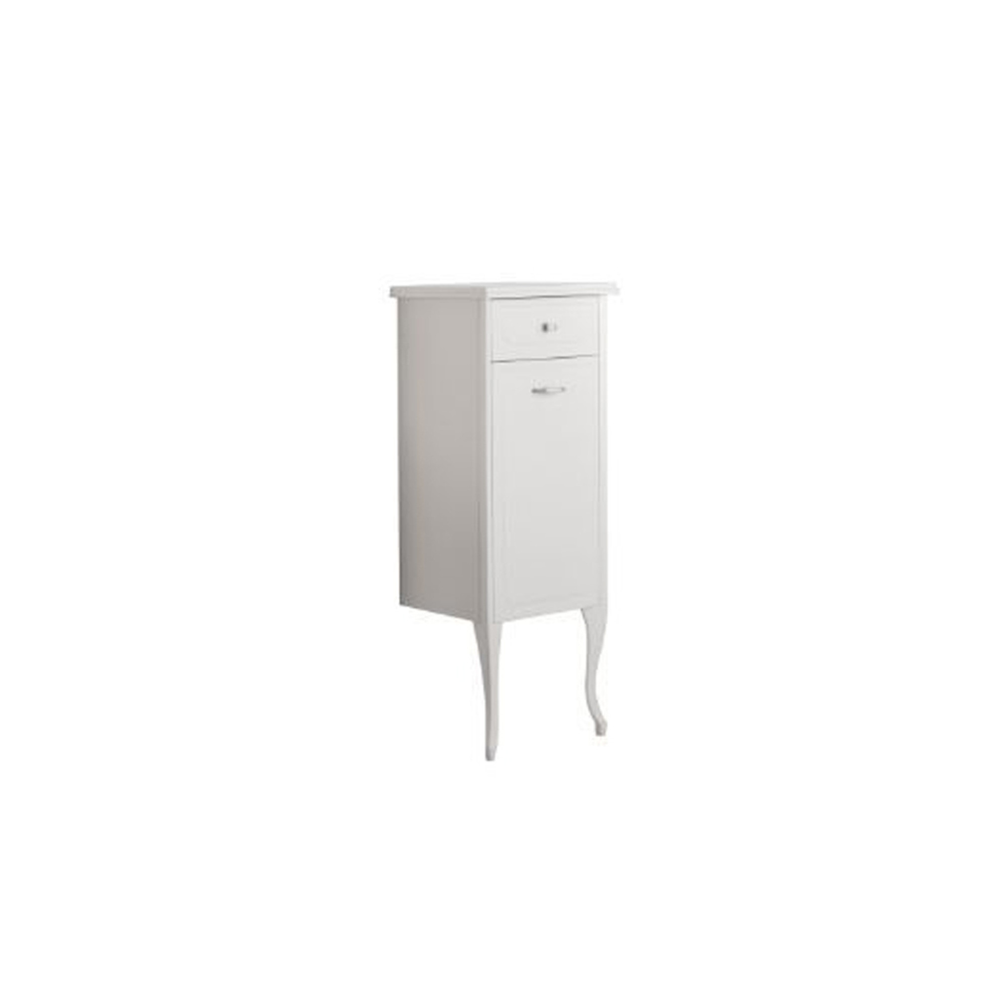 Victorian Tall Cabinet Glossy Cream (Left)