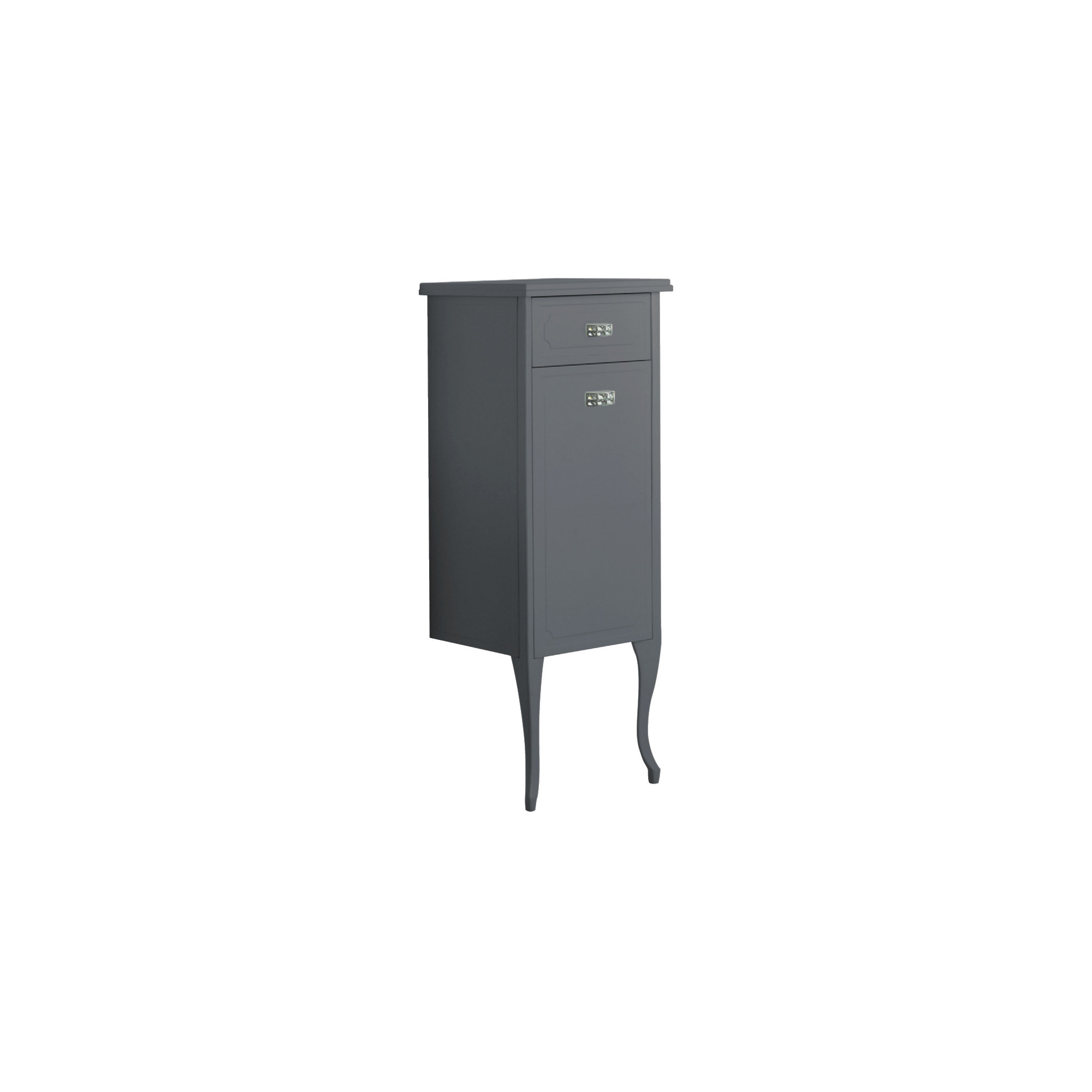 Victorian Tall Cabinet Glossy Anthracite (Left)