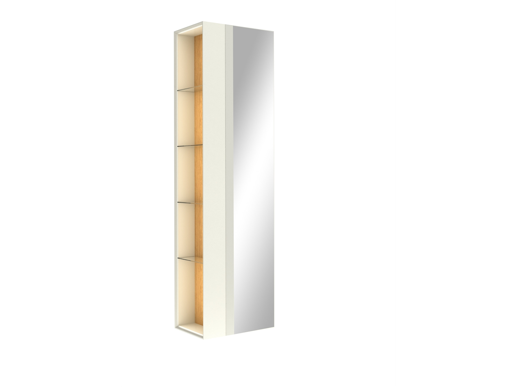 Zero 2.0 Boy Dolabı Beyaz/Meşe 50cm