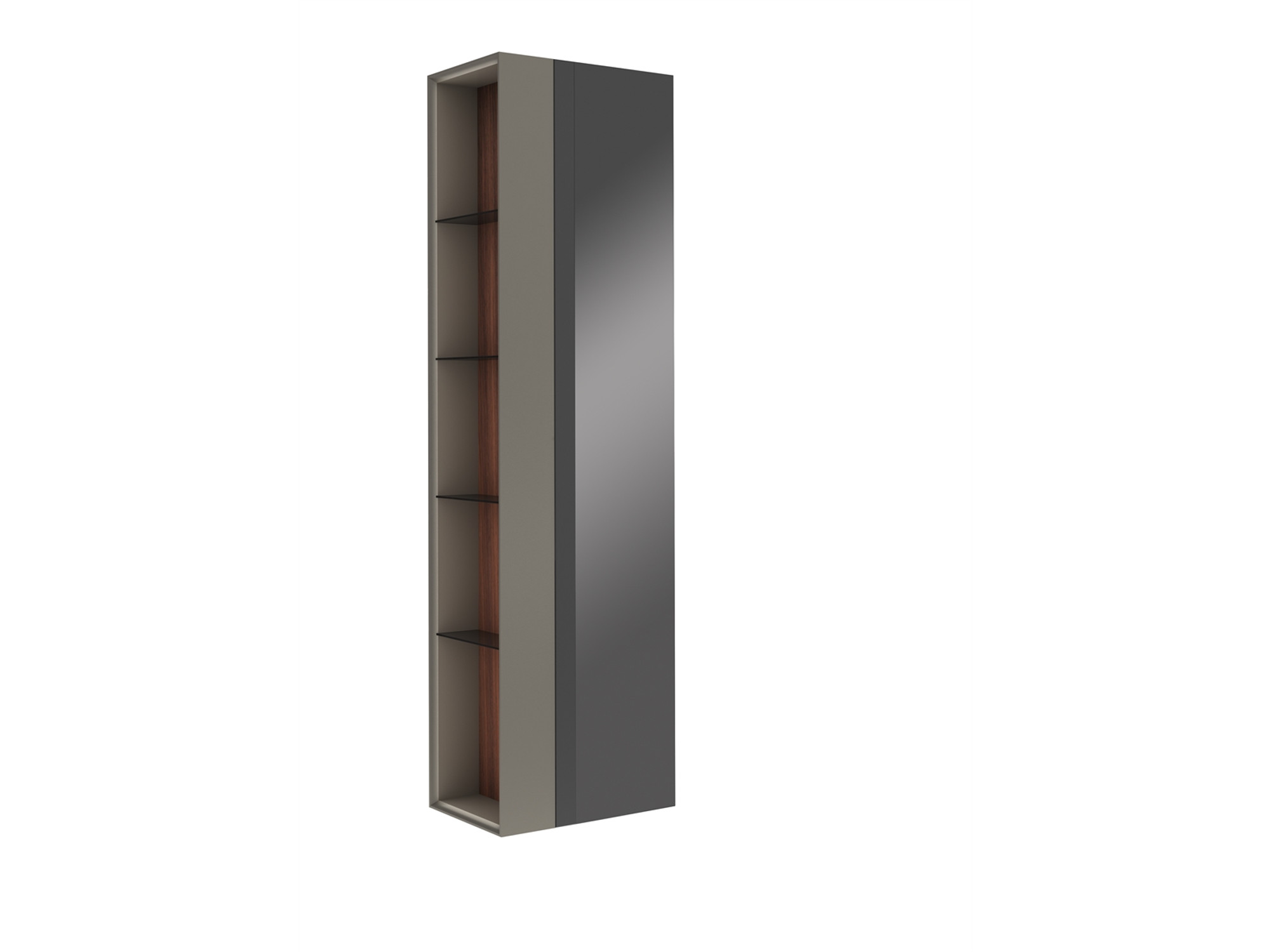 Zero 2.0 Boy Dolabı Antrasit/Ceviz 50cm