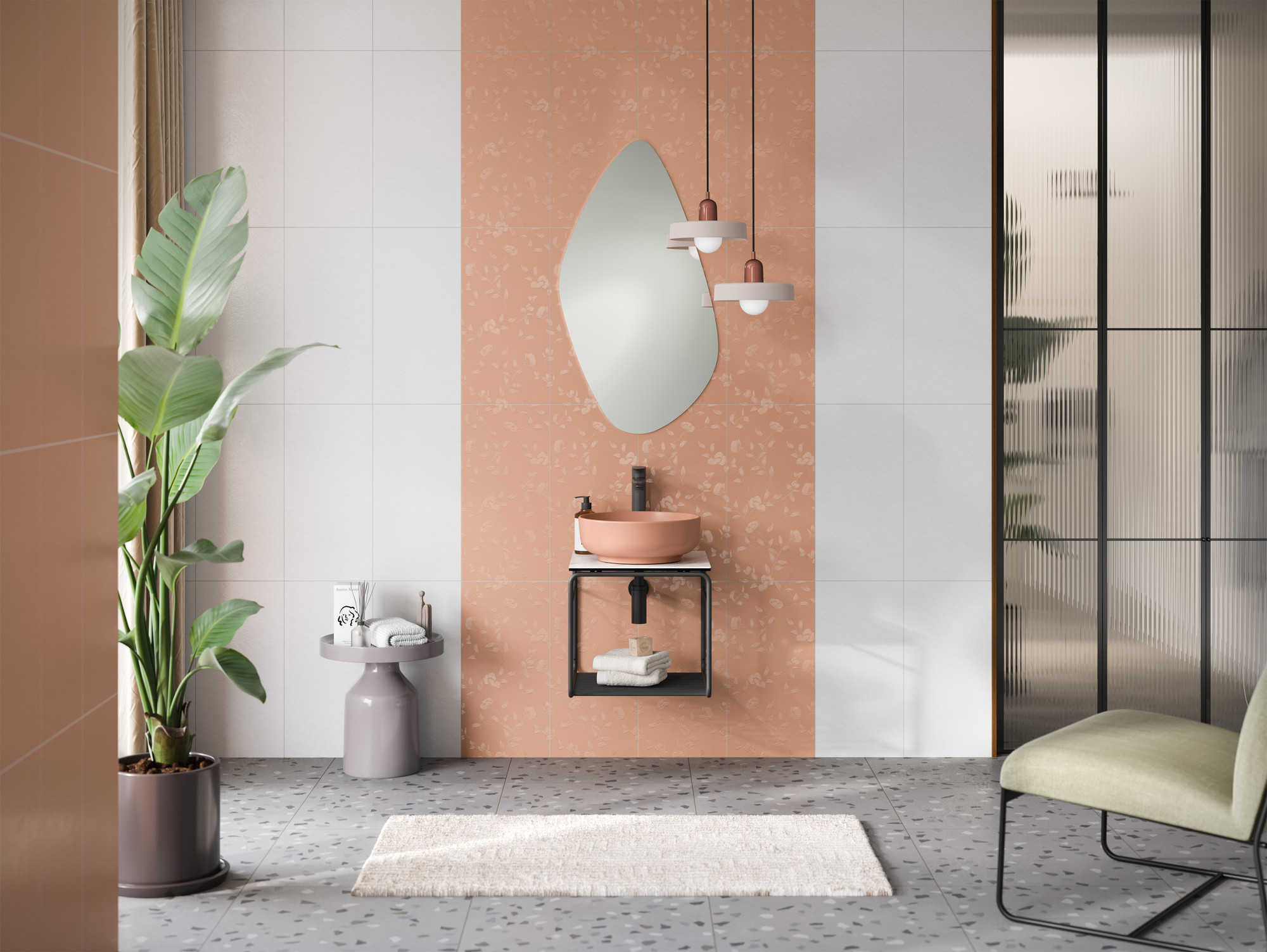 Volo Round Set Matte Peach With Washbasin