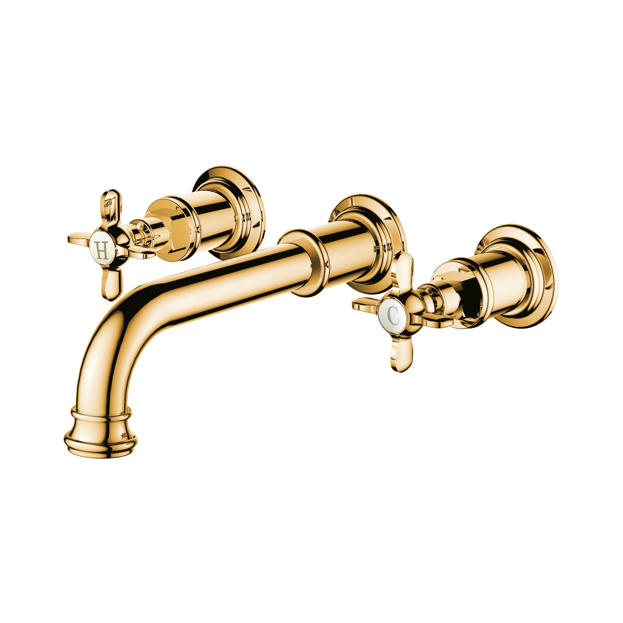 Victorian Ankastre Lavabo Bataryası Altın