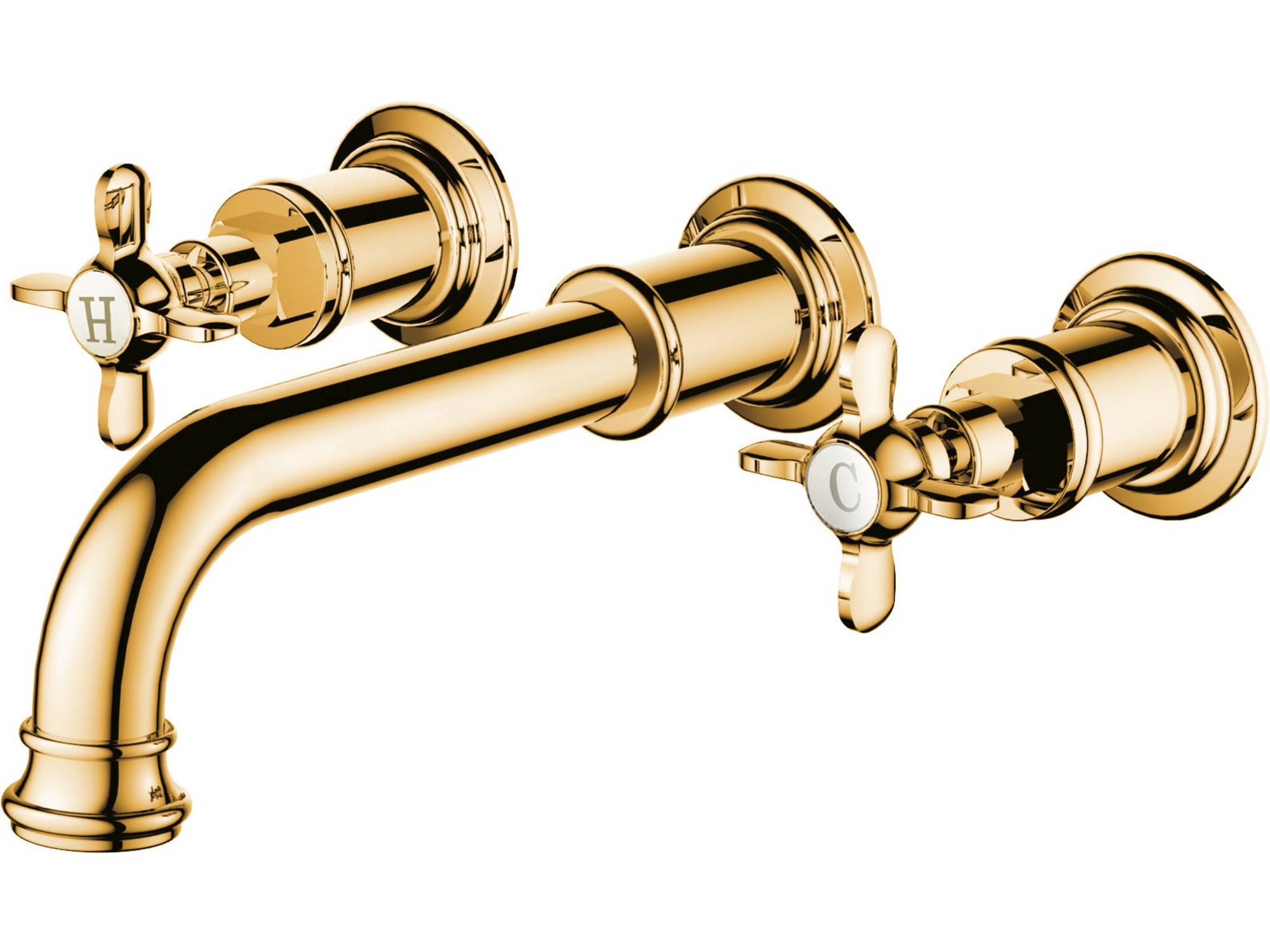 Victorian Ankastre Lavabo Bataryası Altın