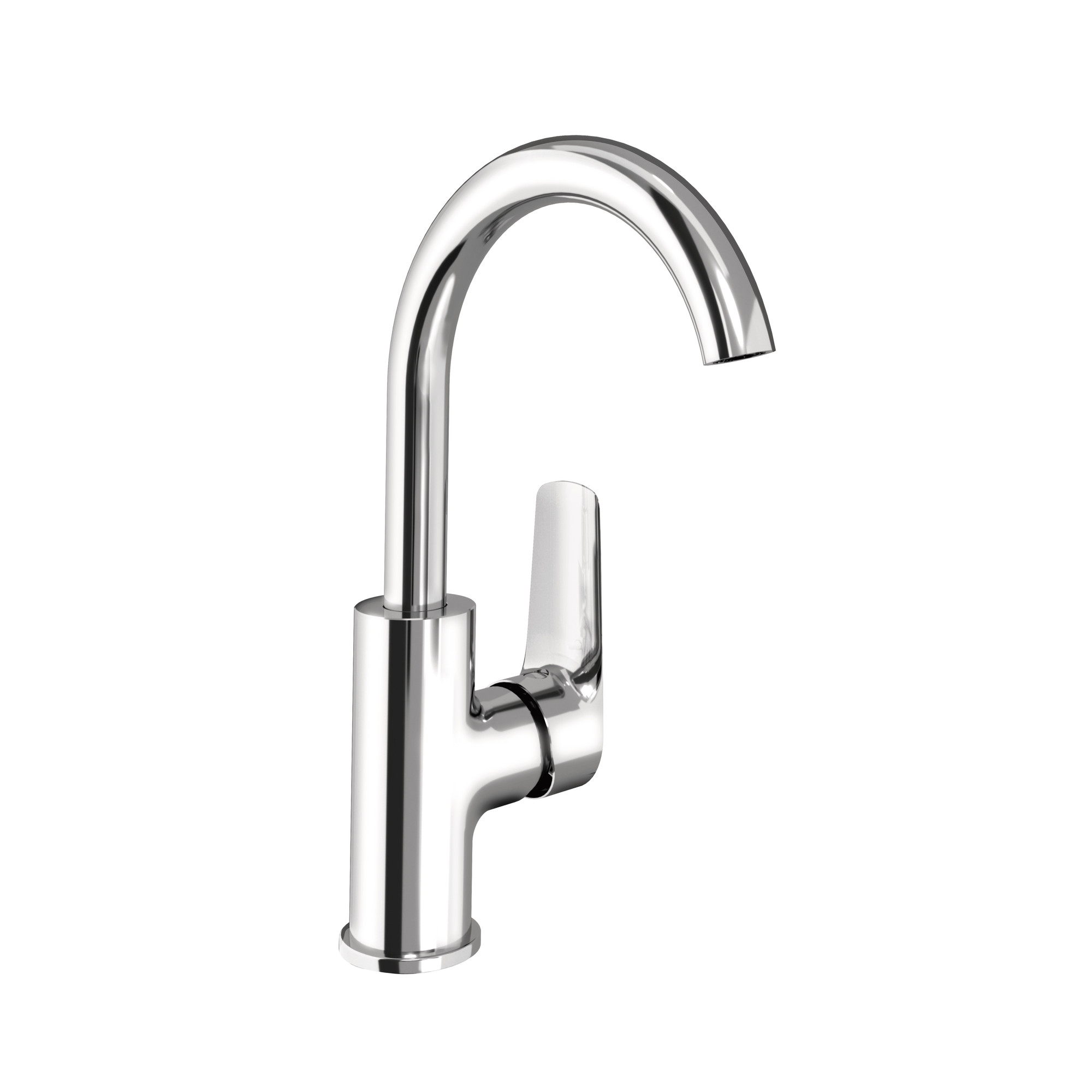 Tandem Basin Mixer With Swivel Spout