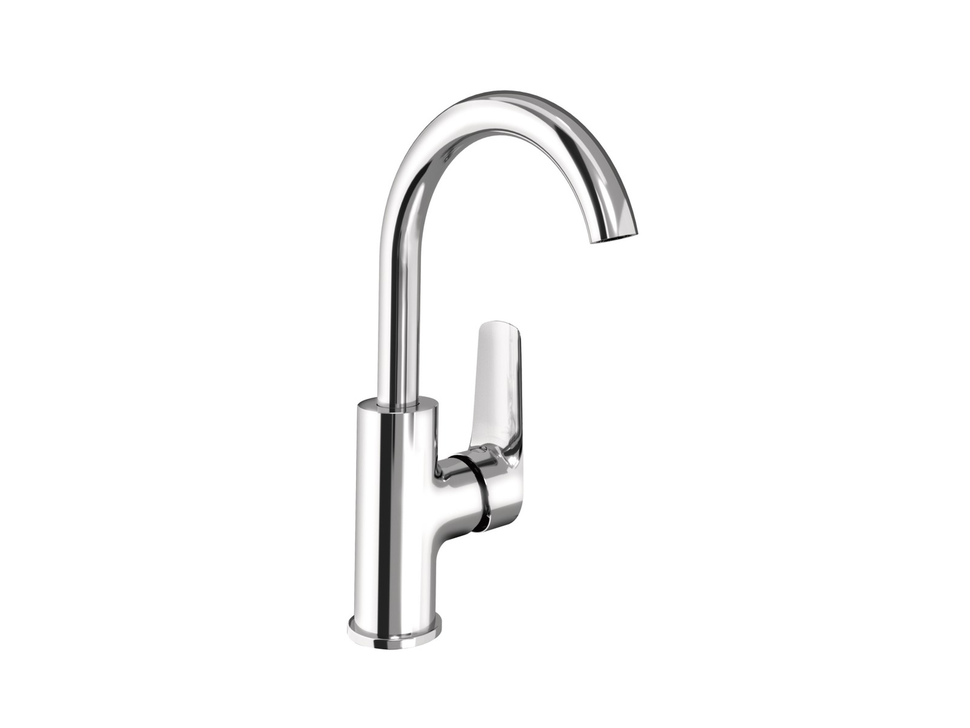 Tandem Basin Mixer With Swivel Spout