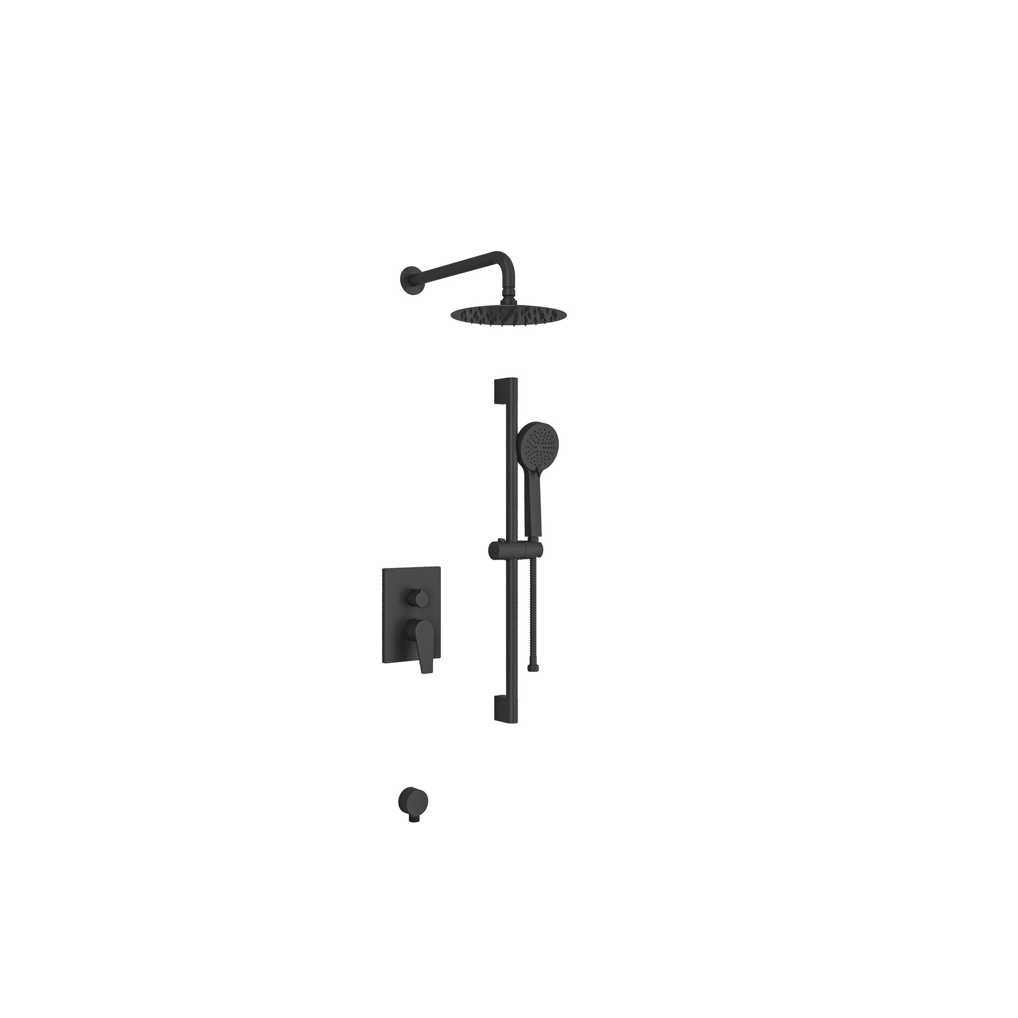 Sempre Plus Built-in Shower Set Matte Black