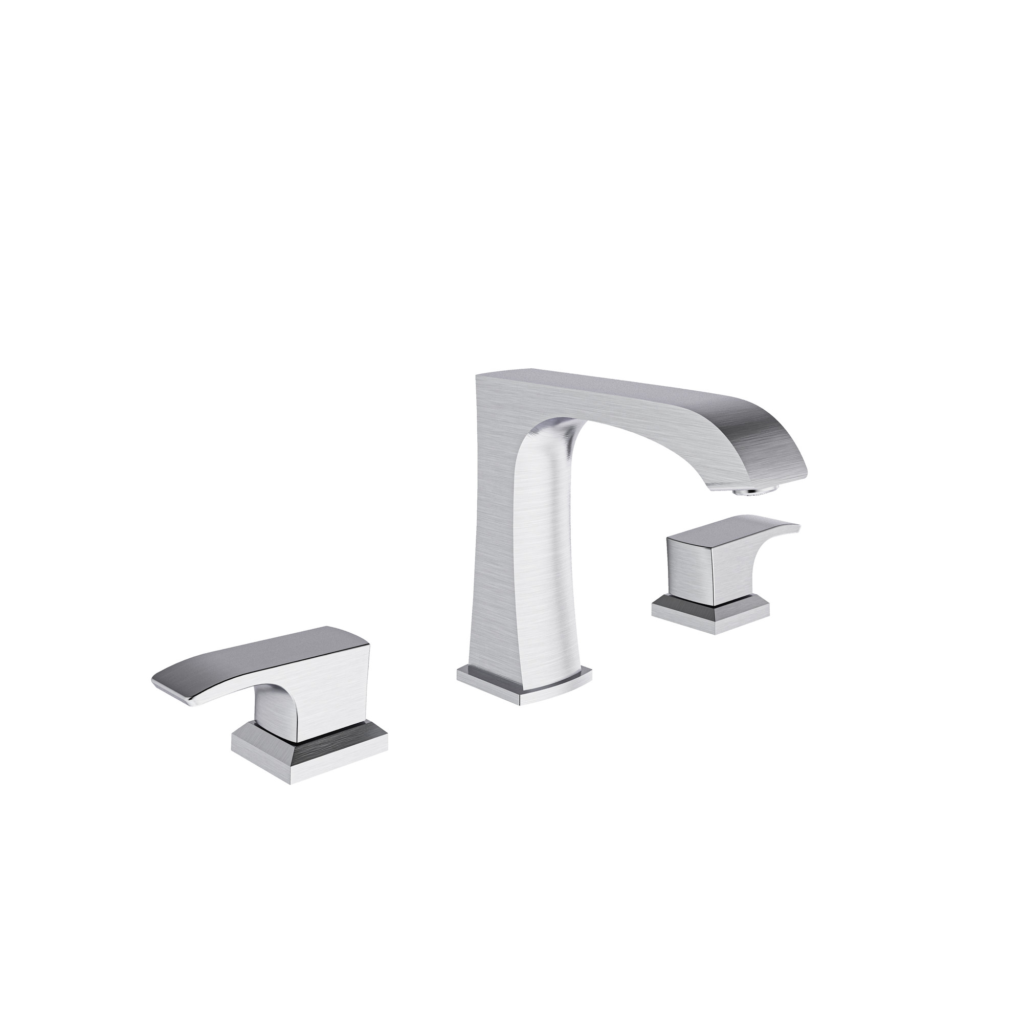 Karina Plus Washbasin Mixer For 3 Hole Brushed Chrome