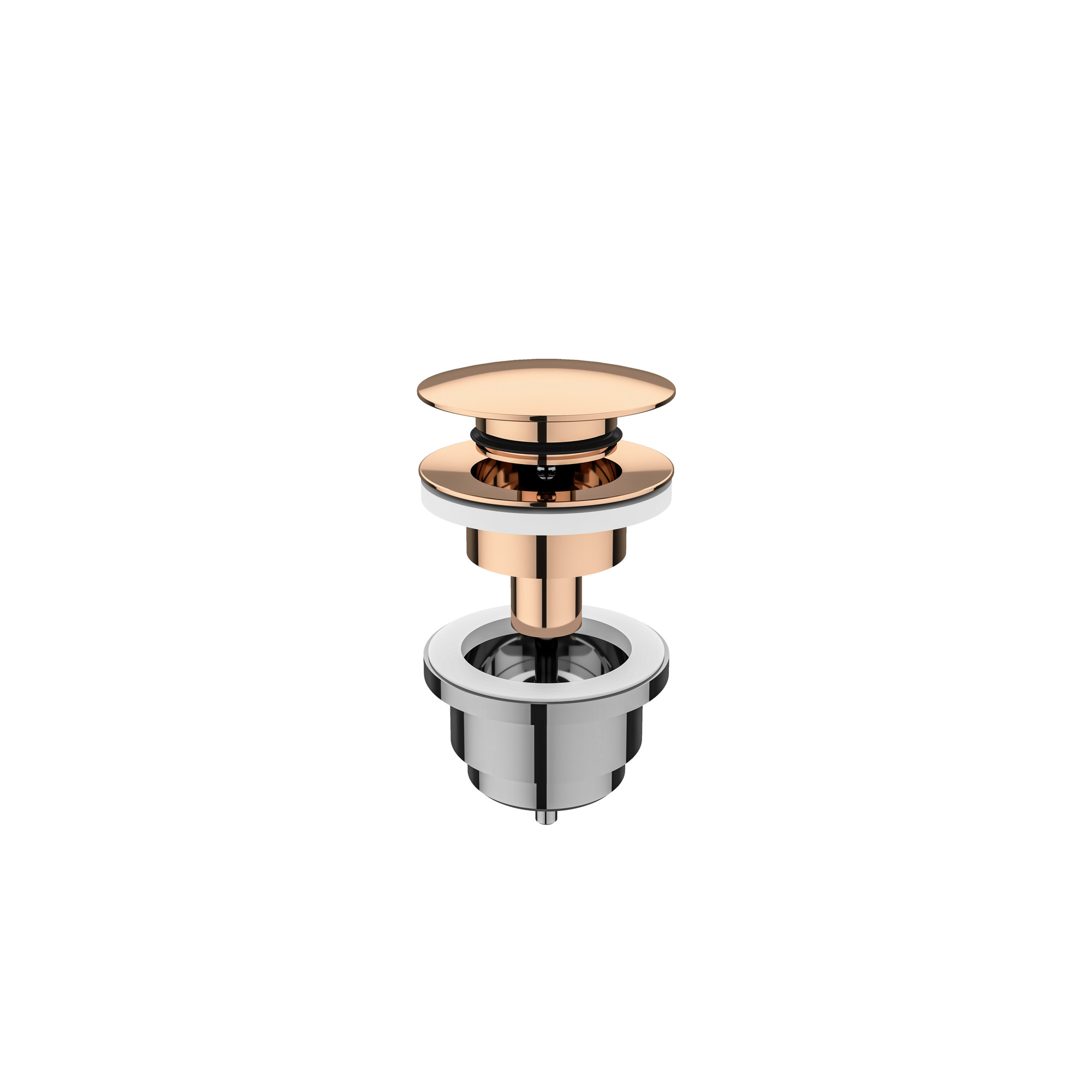 Novatik Universal Lavabo Süzgeci Yuvarlak Rose Gold