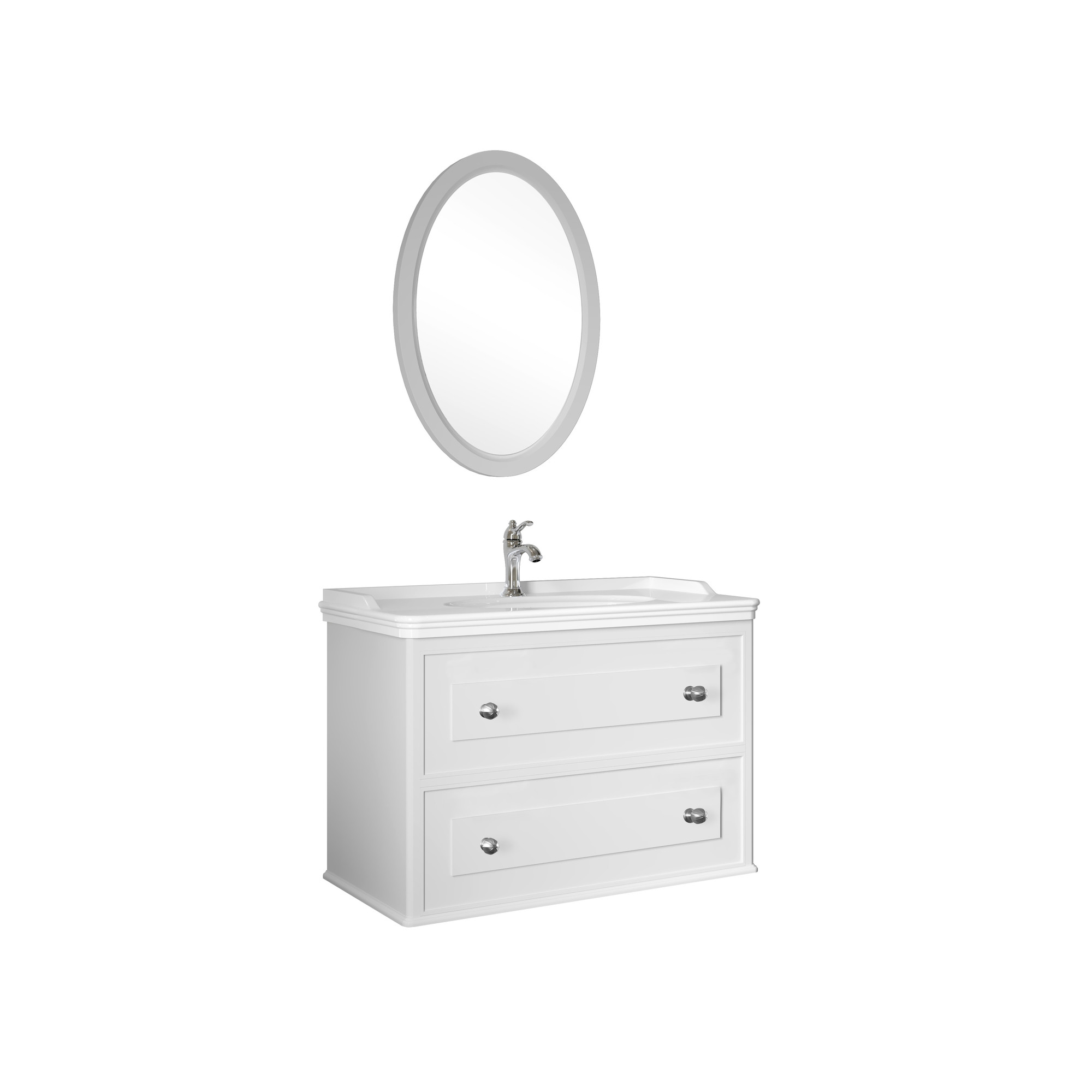 Miro Set Matte White 100 Cm